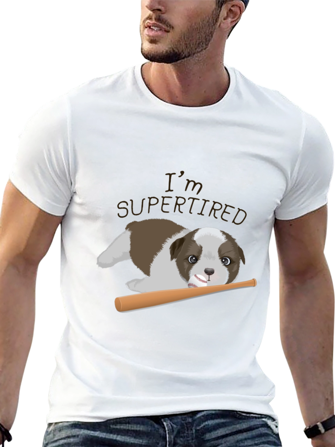 Super Tired Puppy Graphic Tee