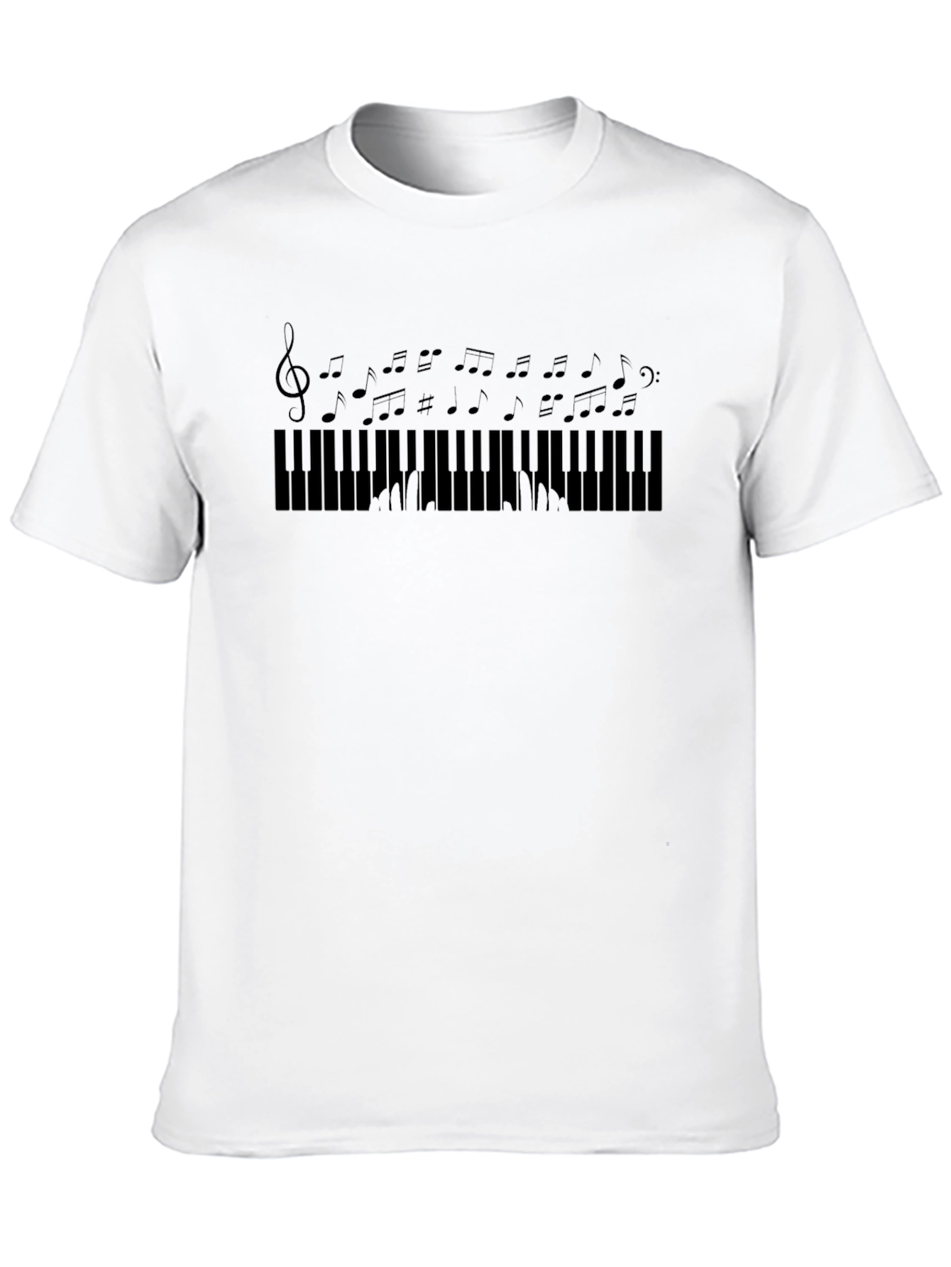 Piano Keys & Notes Graphic Tee