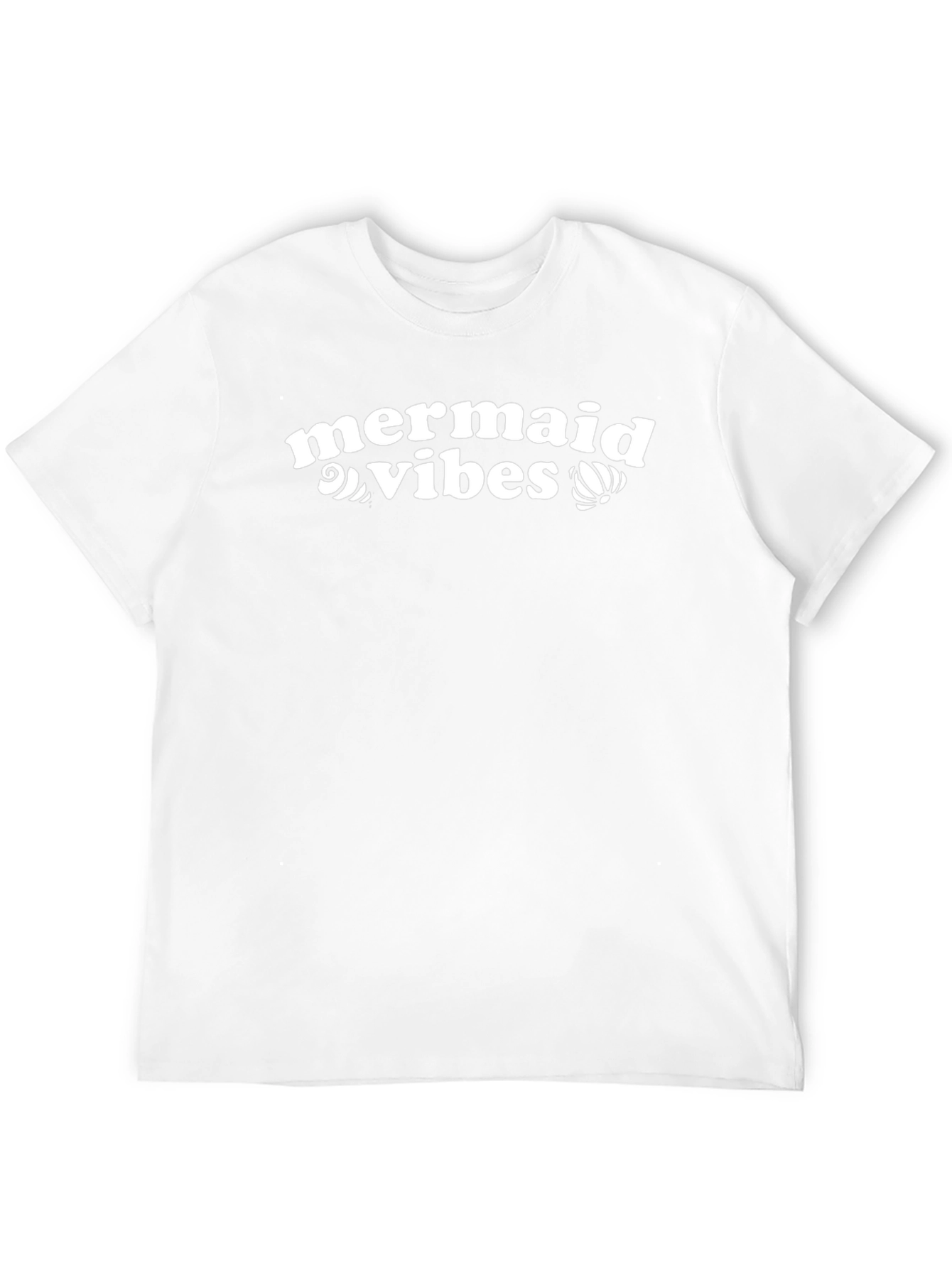 Mermaid Vibes Graphic Tee - Black Casual T-Shirt