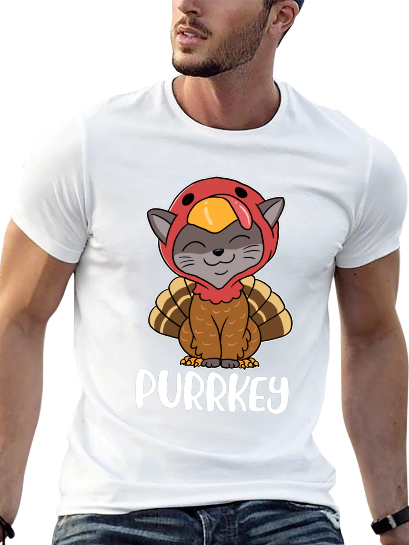 Purrkey Thanksgiving Cat T-Shirt