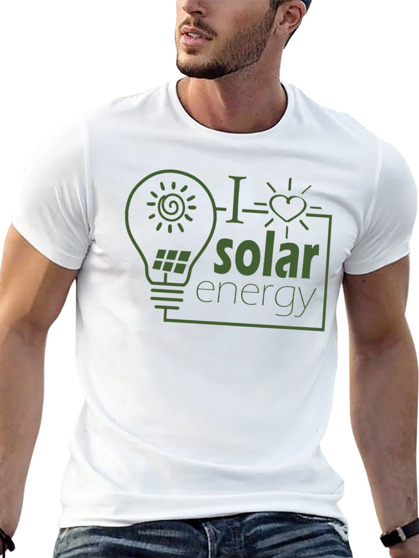 I Love Solar Energy Graphic T-Shirt