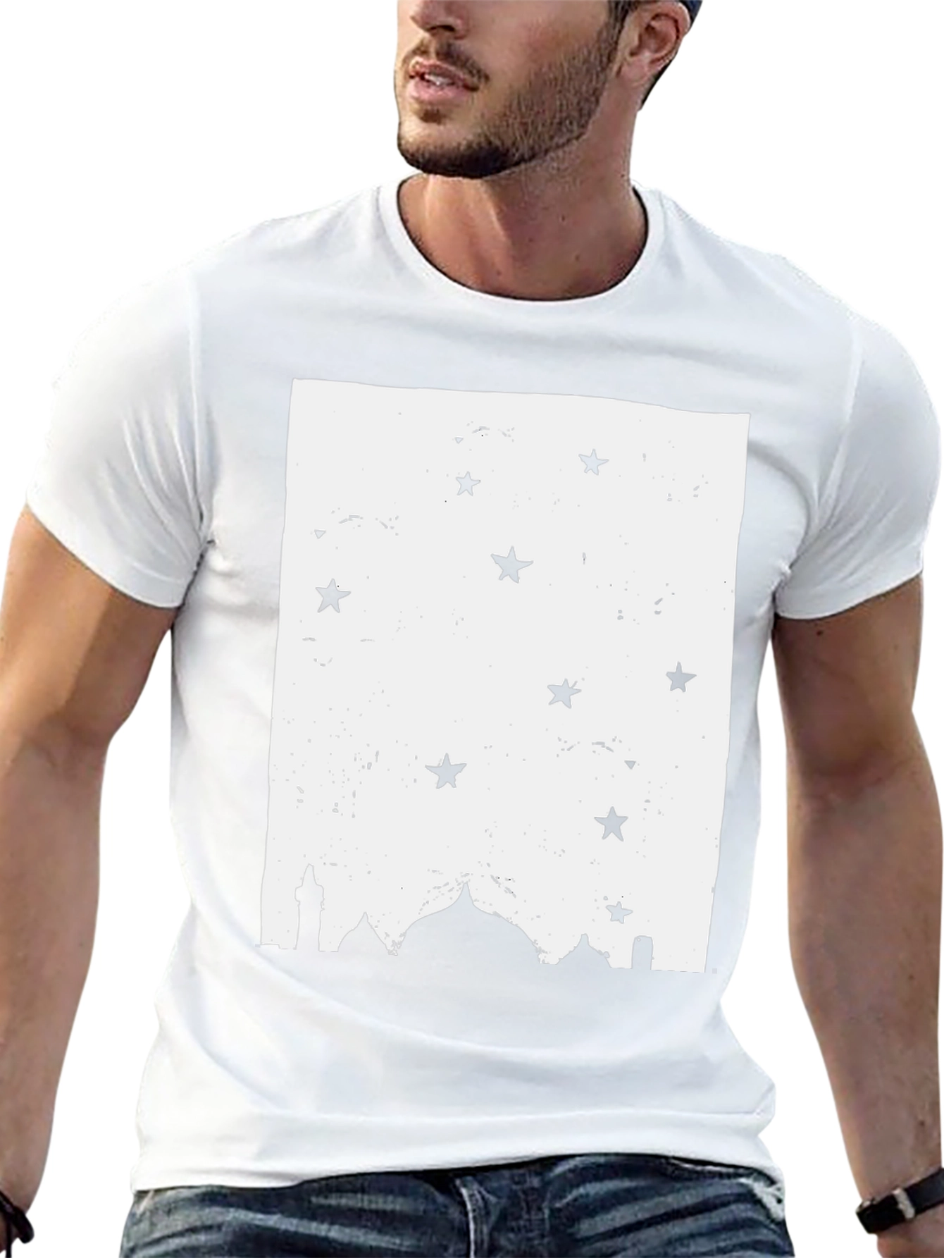Mosque Starry Night Black T-Shirt