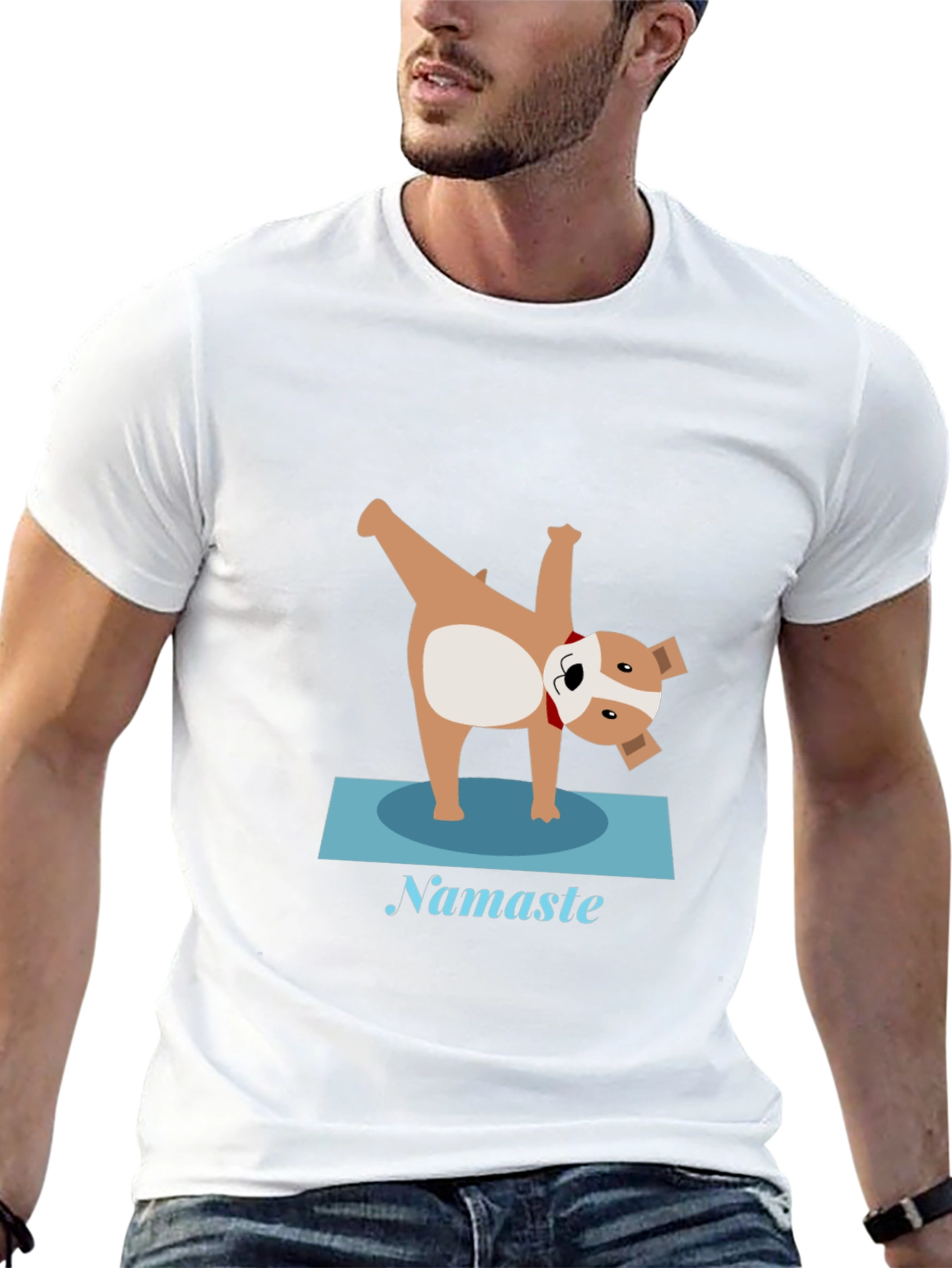 Yoga Dog Graphic Tee - Namaste T-Shirt