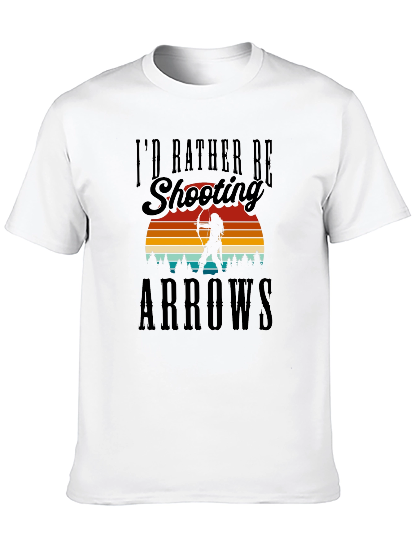 Shooting Arrows Graphic Tee - Black Cotton T-Shirt