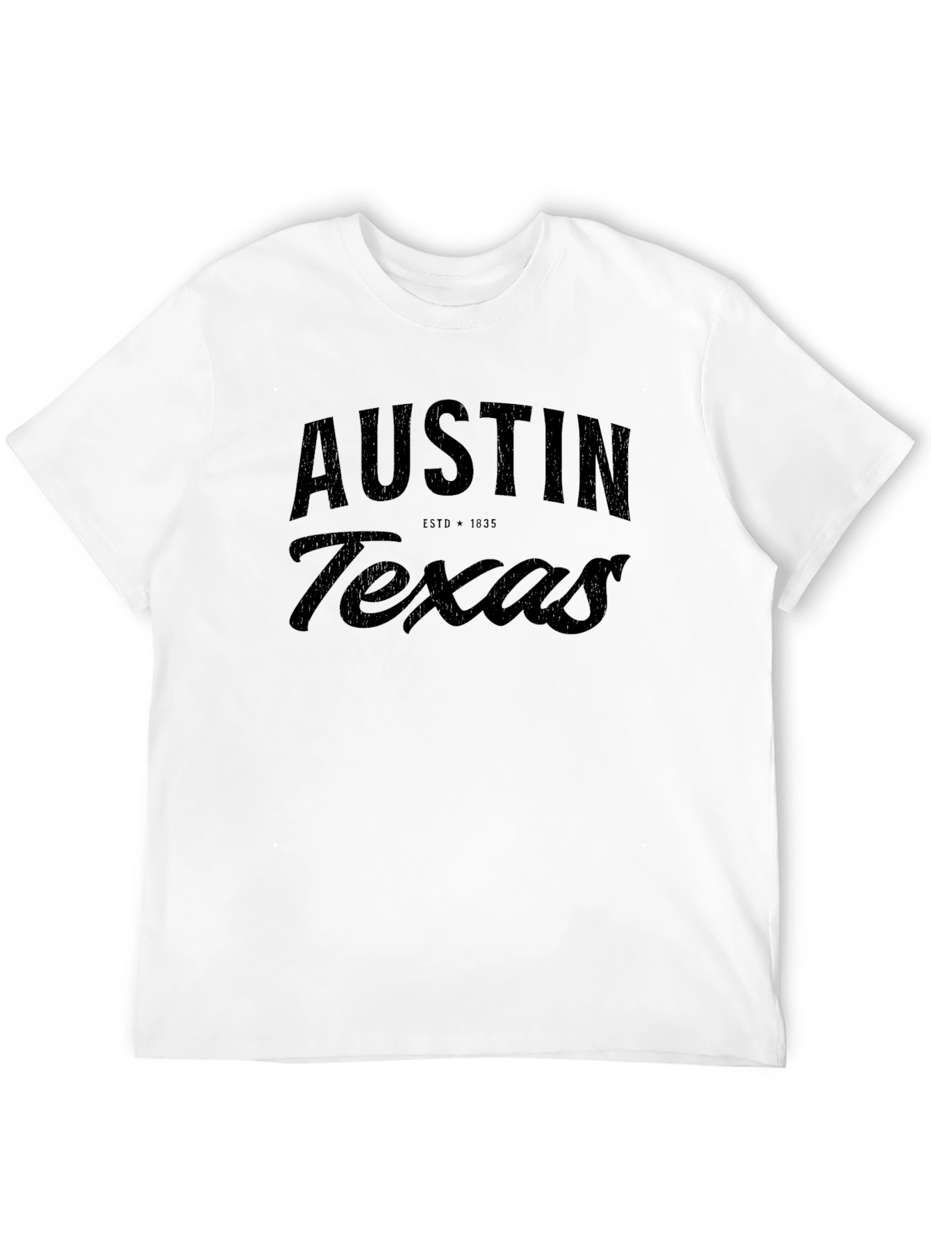 Austin Texas Graphic Tee - Black Cotton Blend