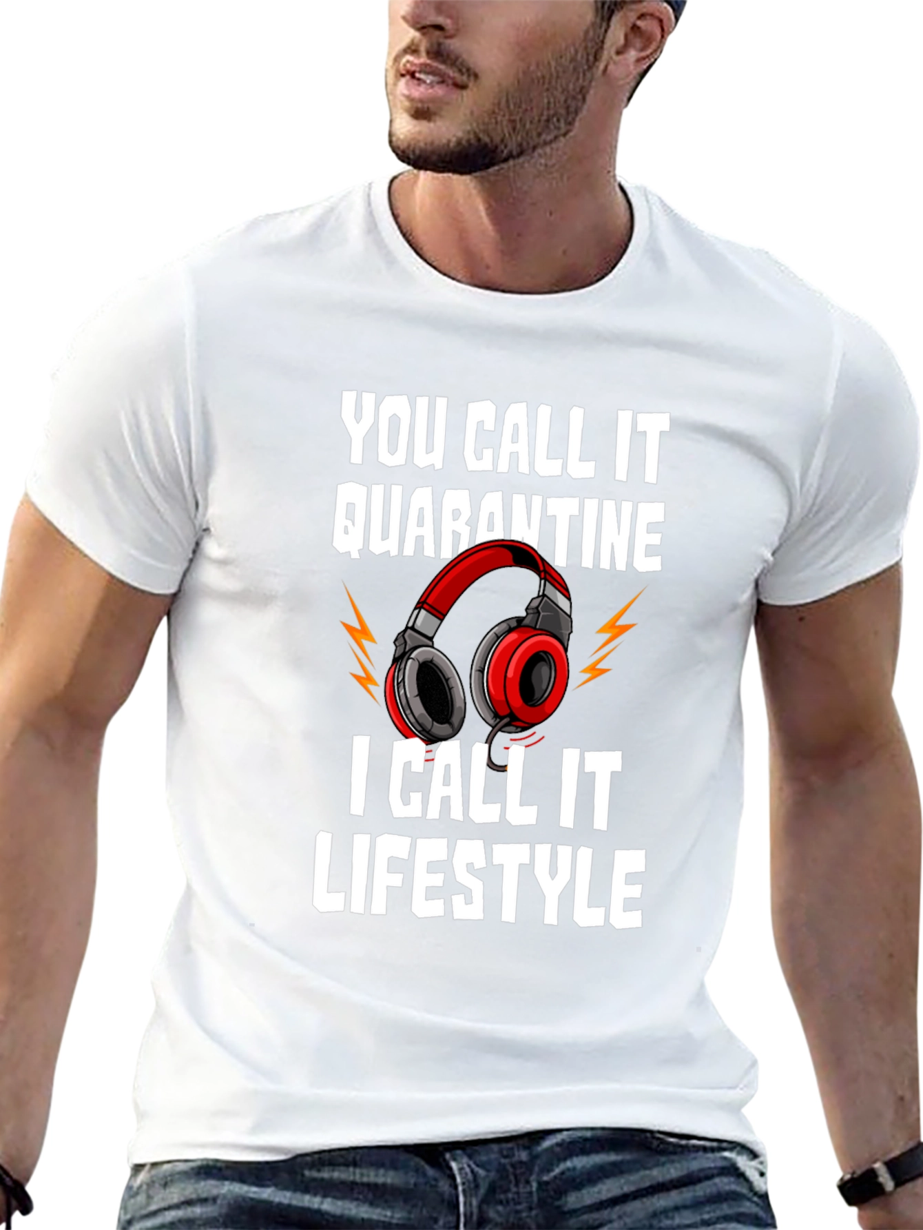 Quarantine Lifestyle Graphic Tee - Gamer Humor Shirt