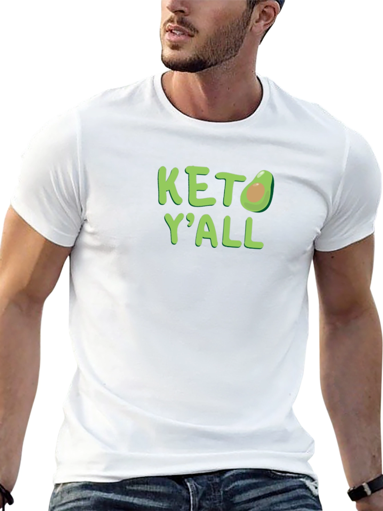 Keto Yall Graphic Tee - Avocado Design
