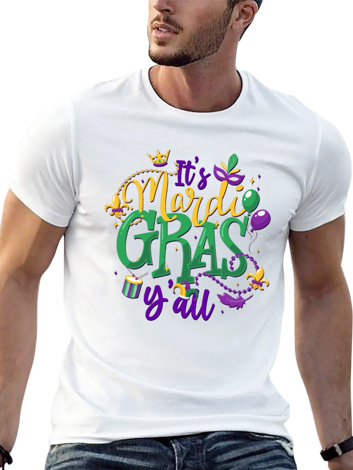 Mardi Gras Graphic T-Shirt - Its Mardi Gras Yall