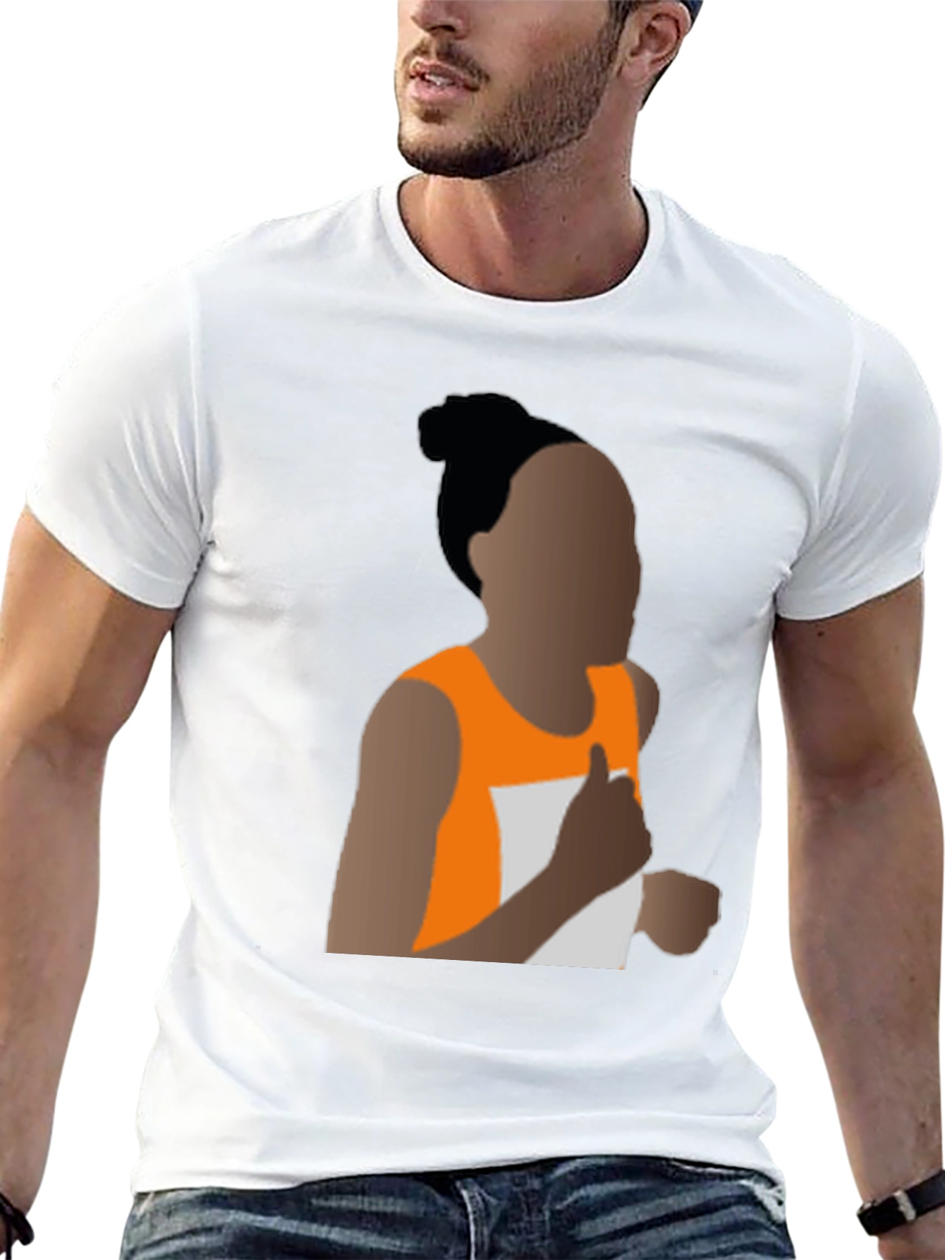 Running Woman Silhouette Graphic Tee