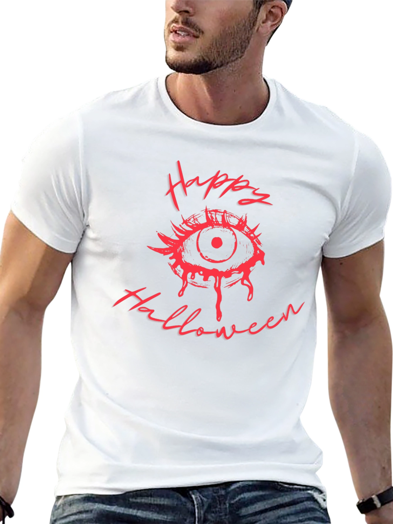 Happy Halloween Eye Graphic T-Shirt - Spooky Season