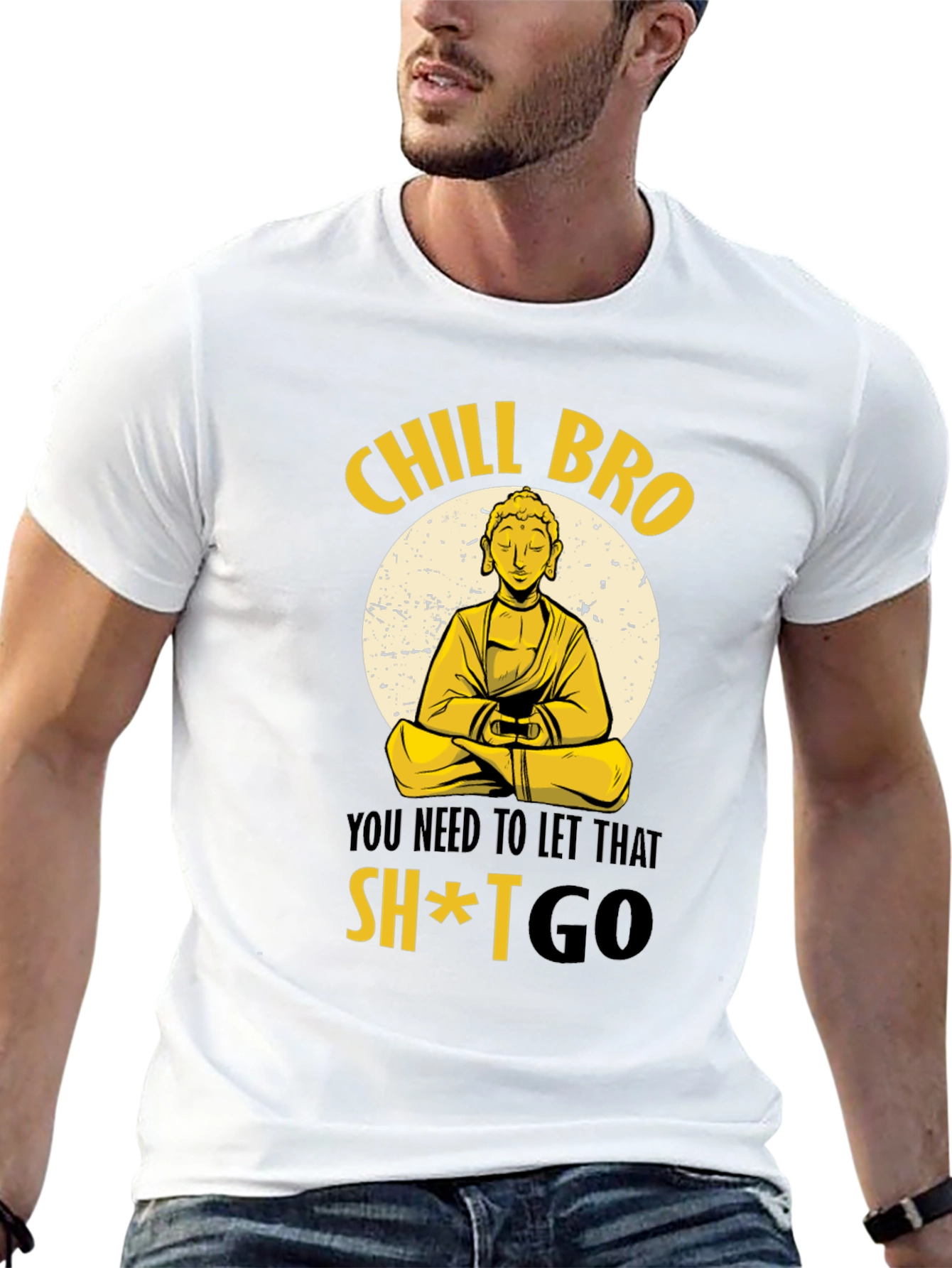 Chill Bro Buddha Graphic T-Shirt