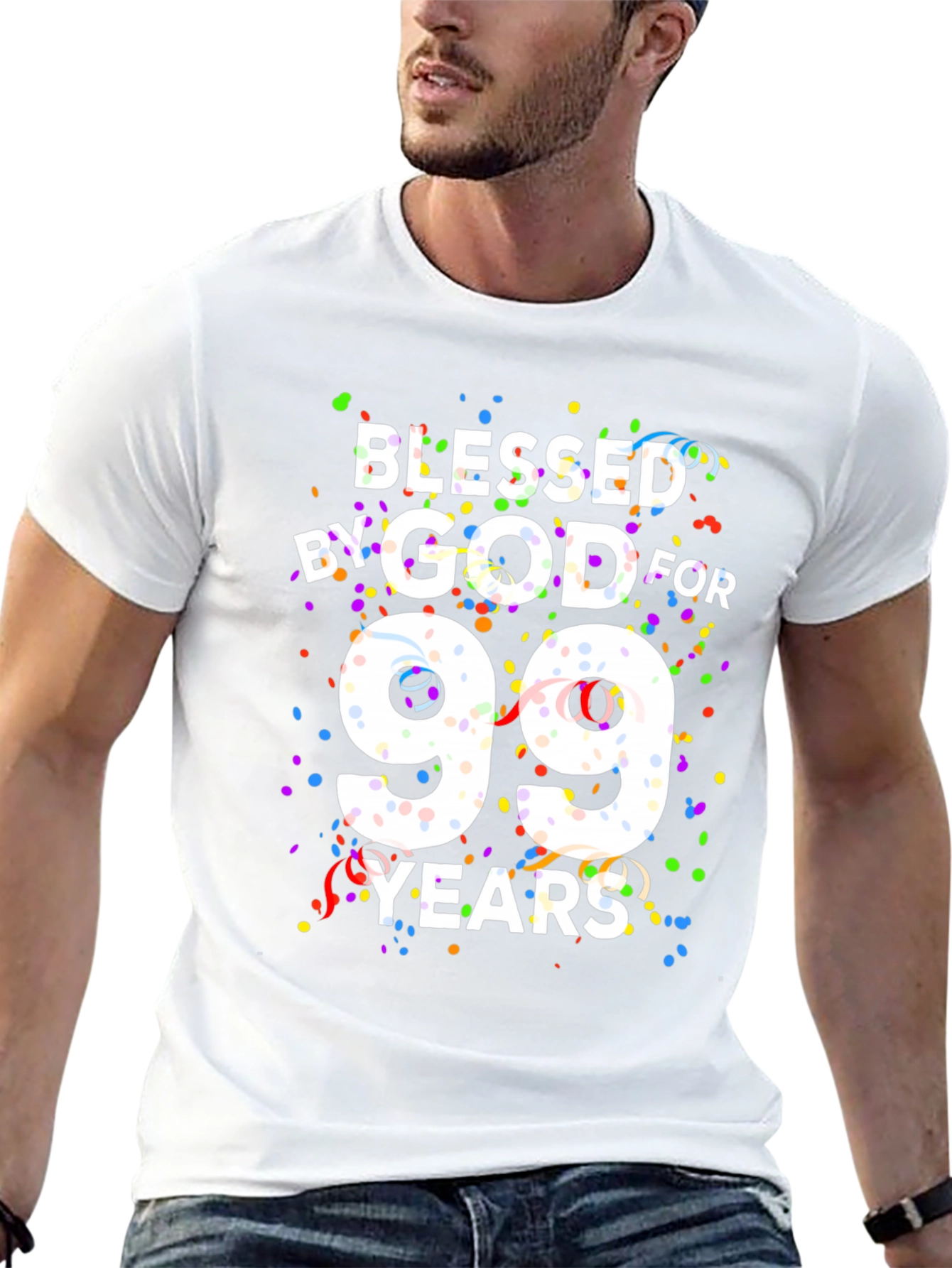 Blessed By God For 99 Years Black T-Shirt