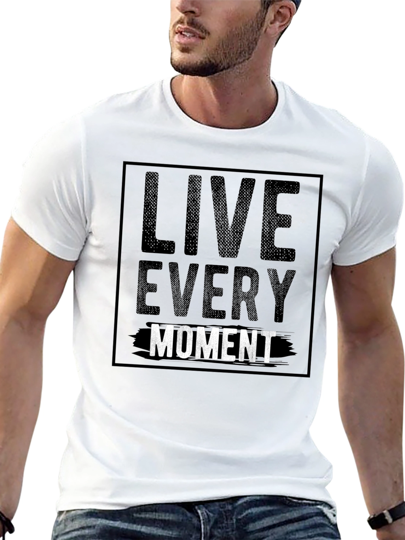 Live Every Moment Graphic Tee - Black