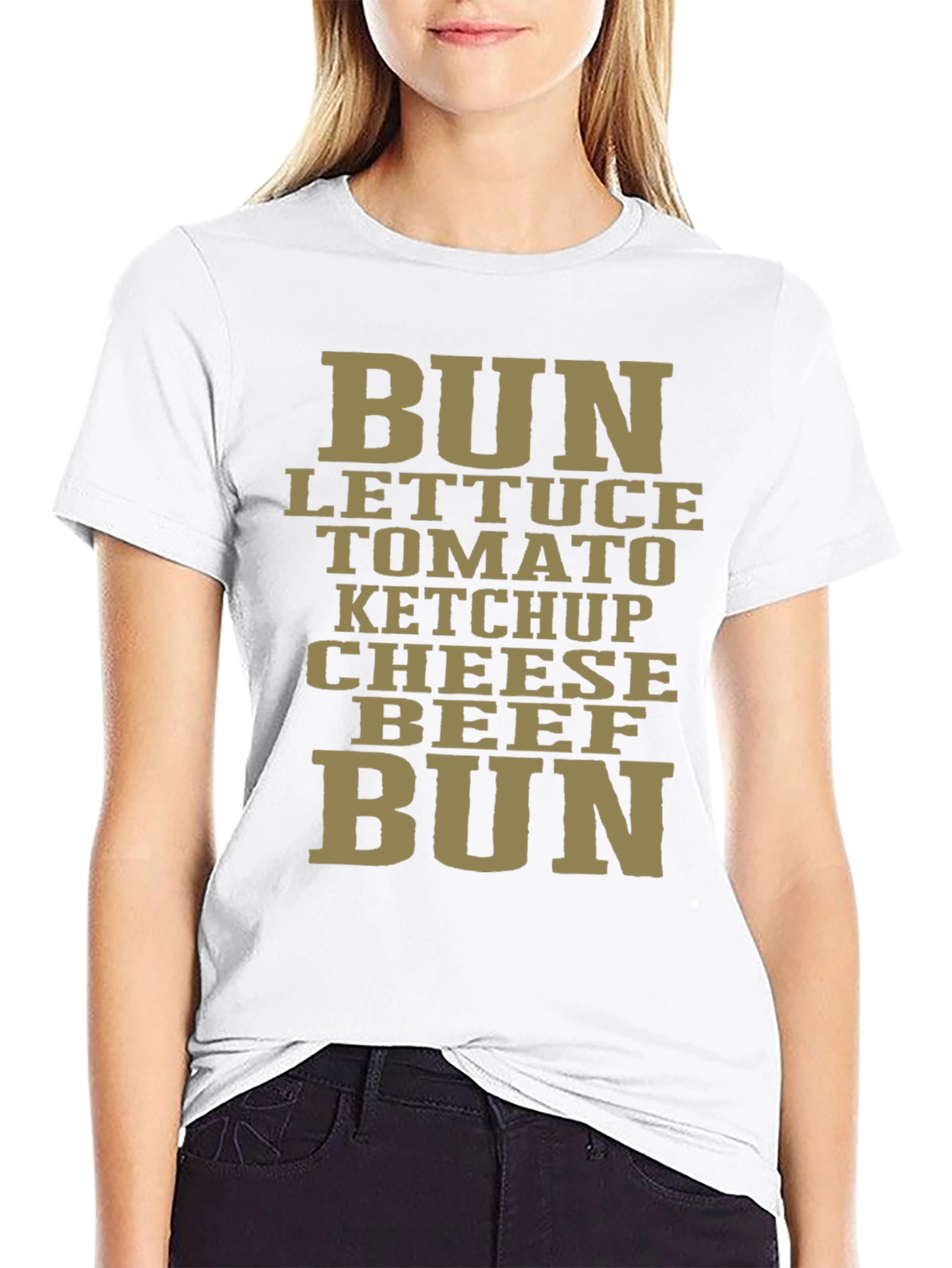 Burger Ingredients Graphic T-Shirt - Casual Comfort