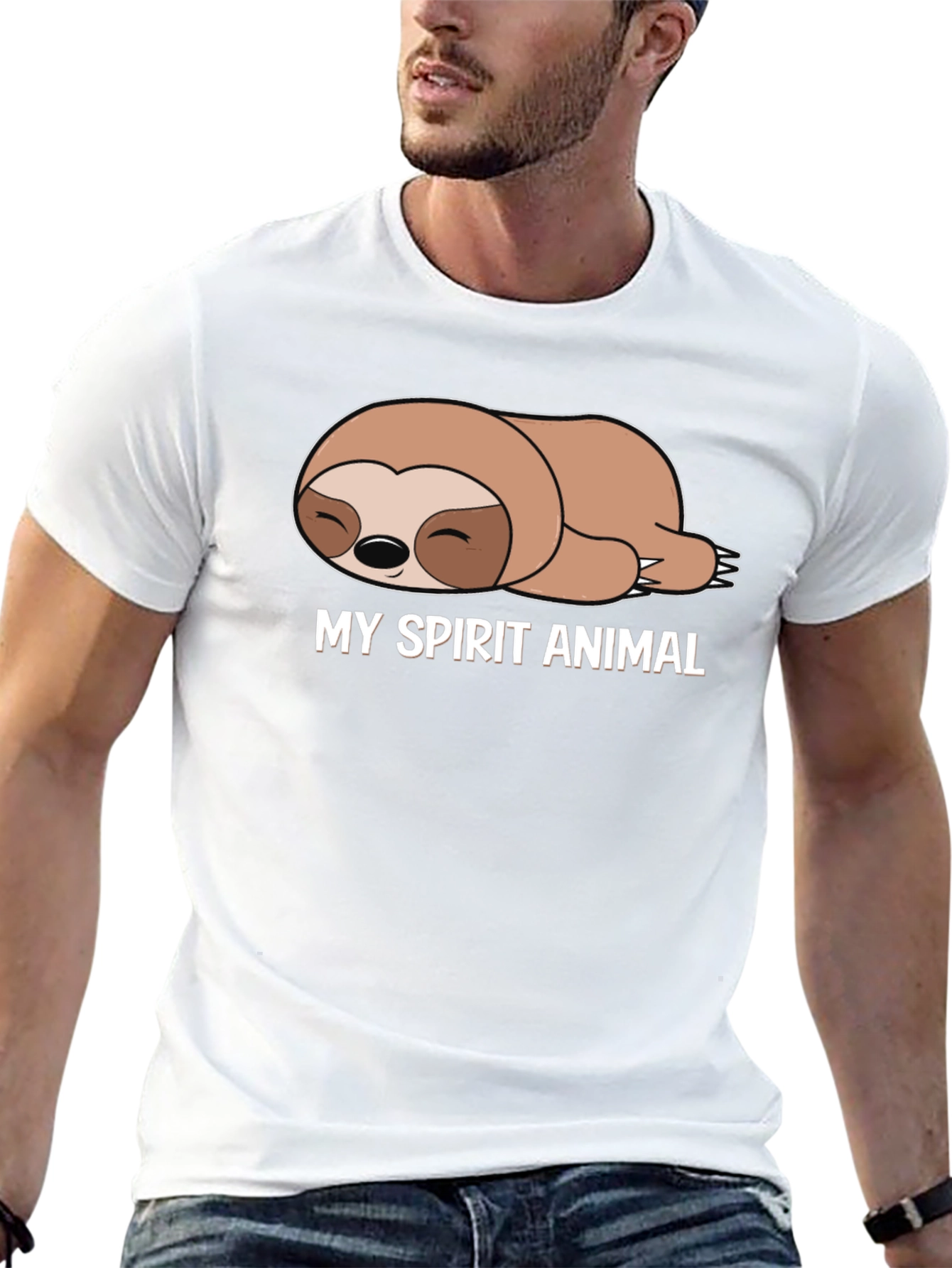 Sloth Spirit Animal Graphic T-Shirt