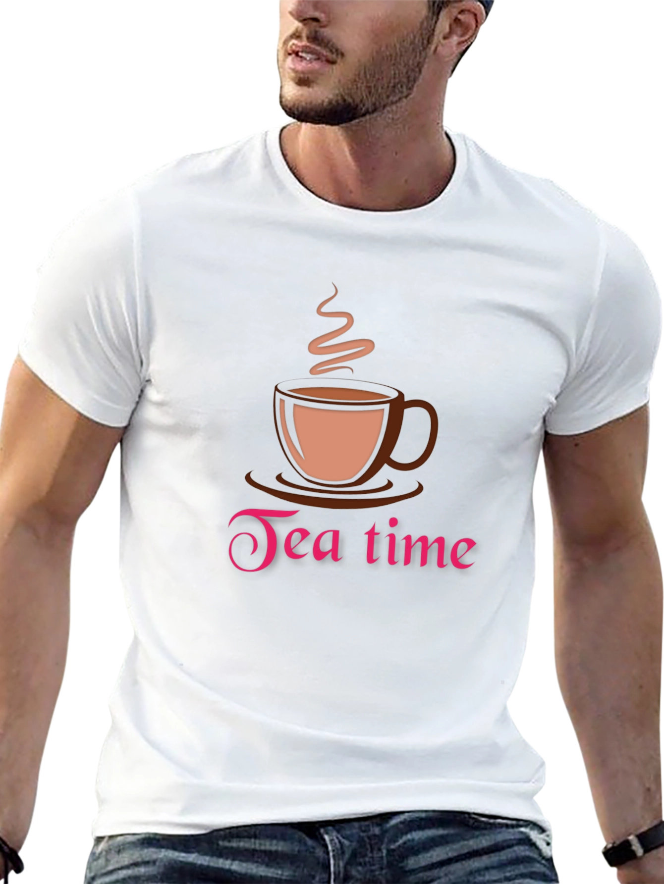 Tea Time Graphic Tee - Stylish Comfort