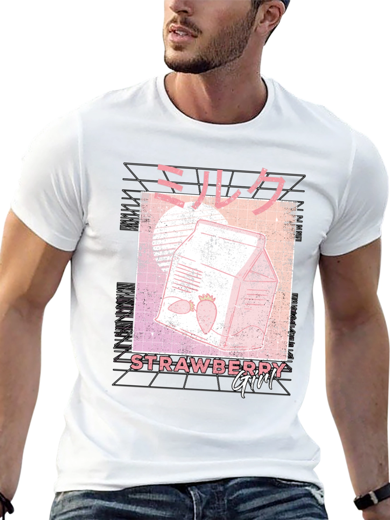 Strawberry Girl Milk Carton Graphic Tee