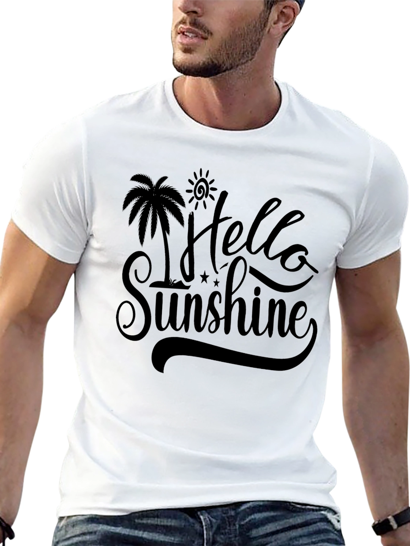 Hello Sunshine Graphic Tee - Black