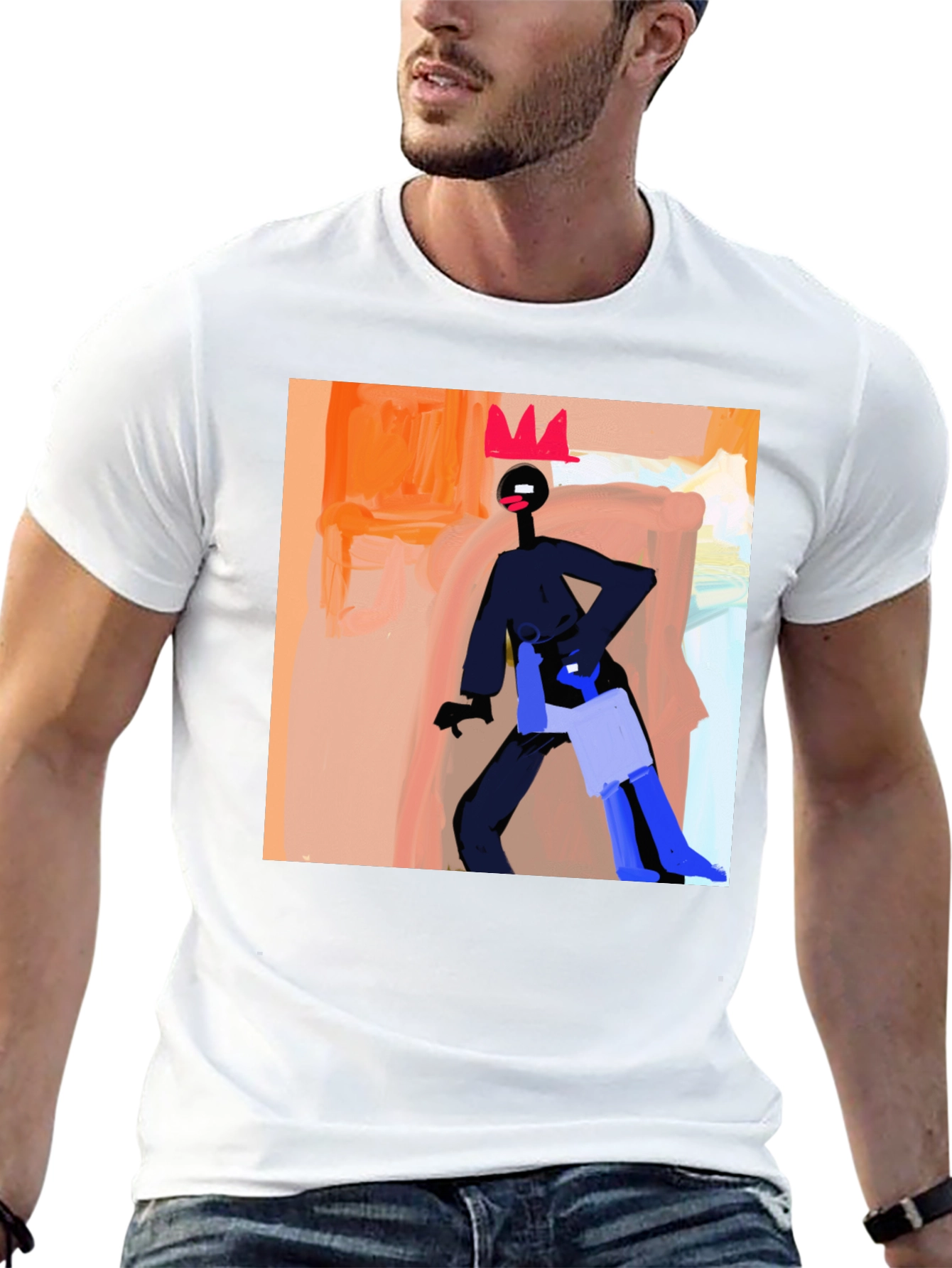 Abstract Art Graphic Black T-Shirt