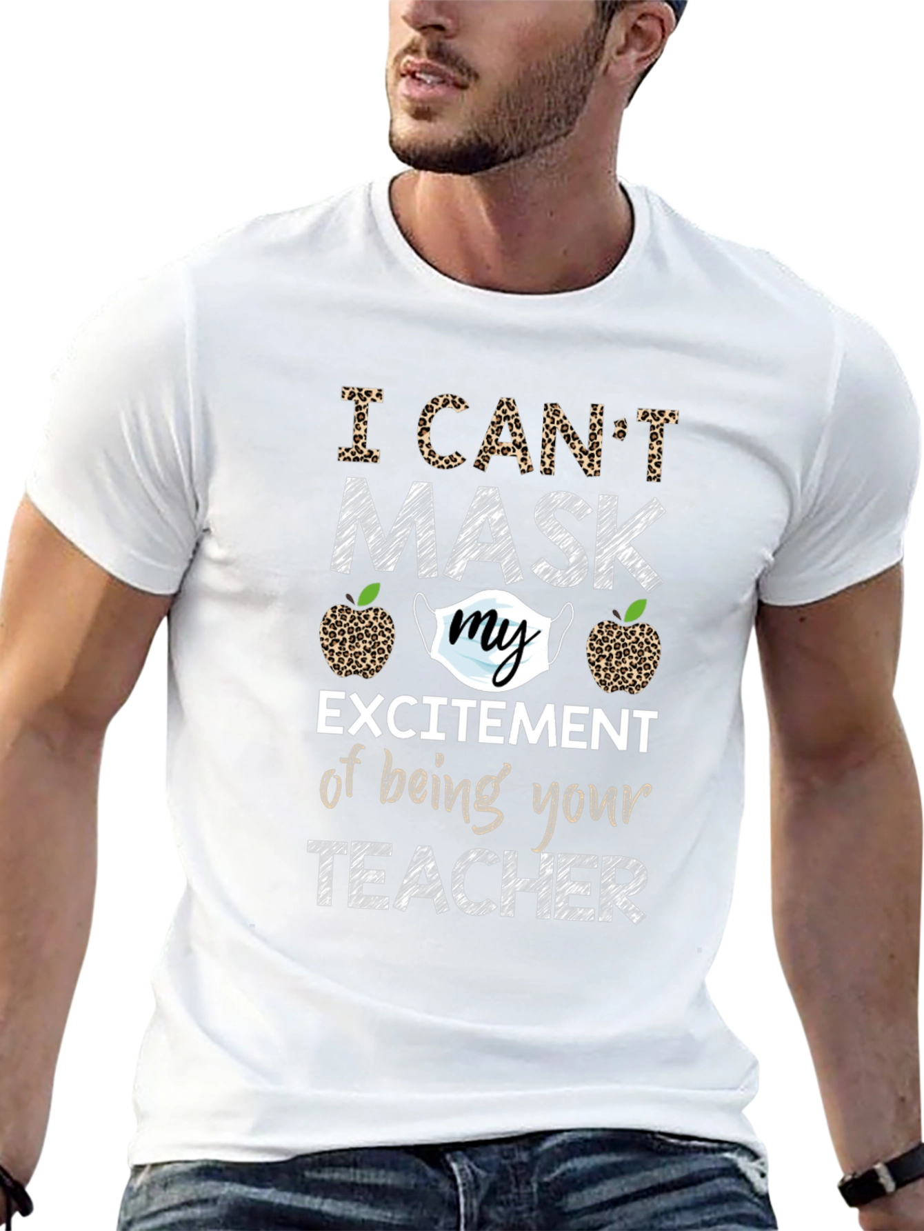 I Cant Mask My Excitement Teacher T-Shirt