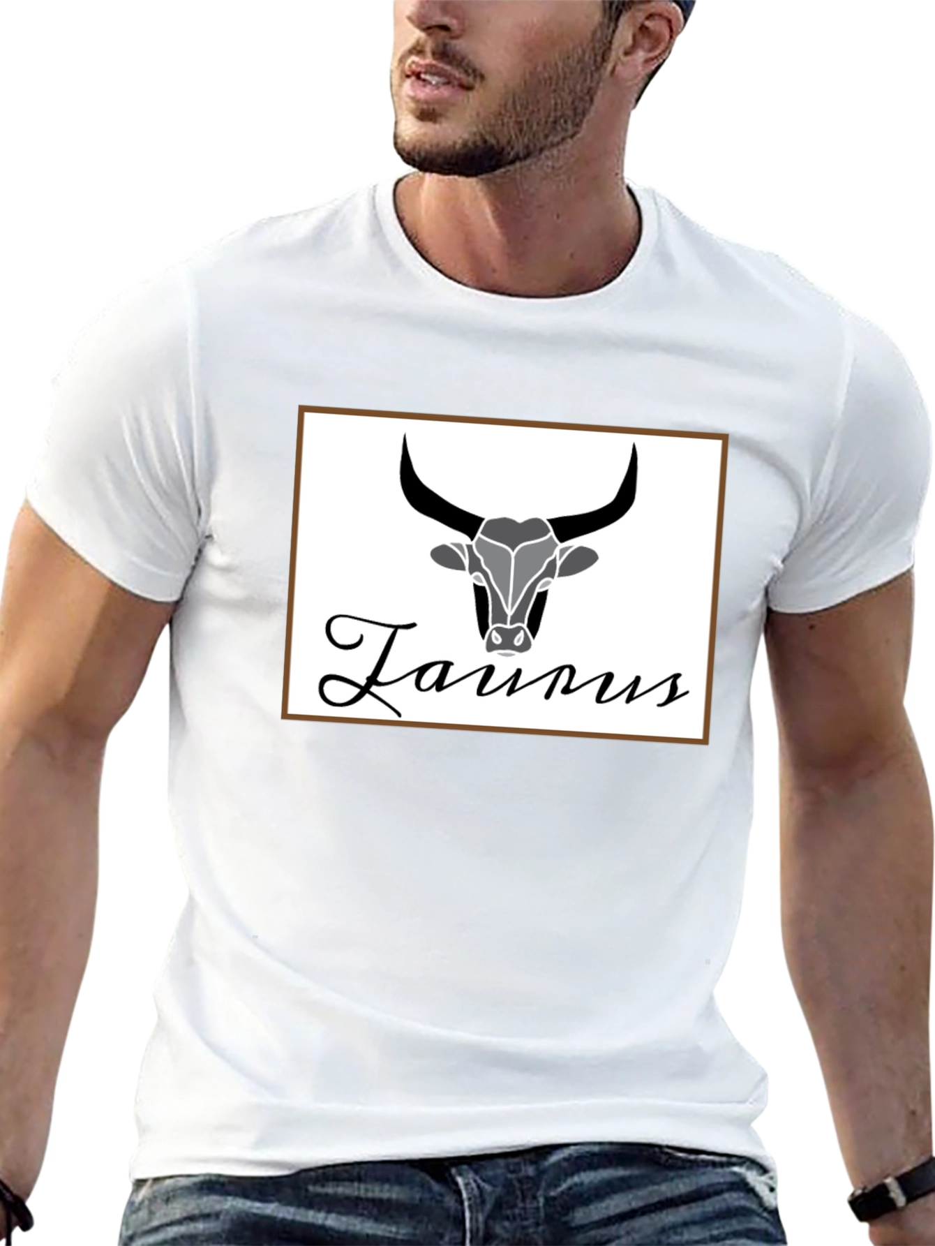 Taurus Zodiac Sign Black T-Shirt