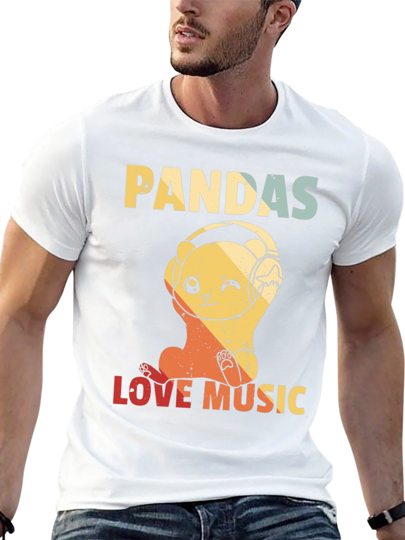 Pandas Love Music Graphic Tee