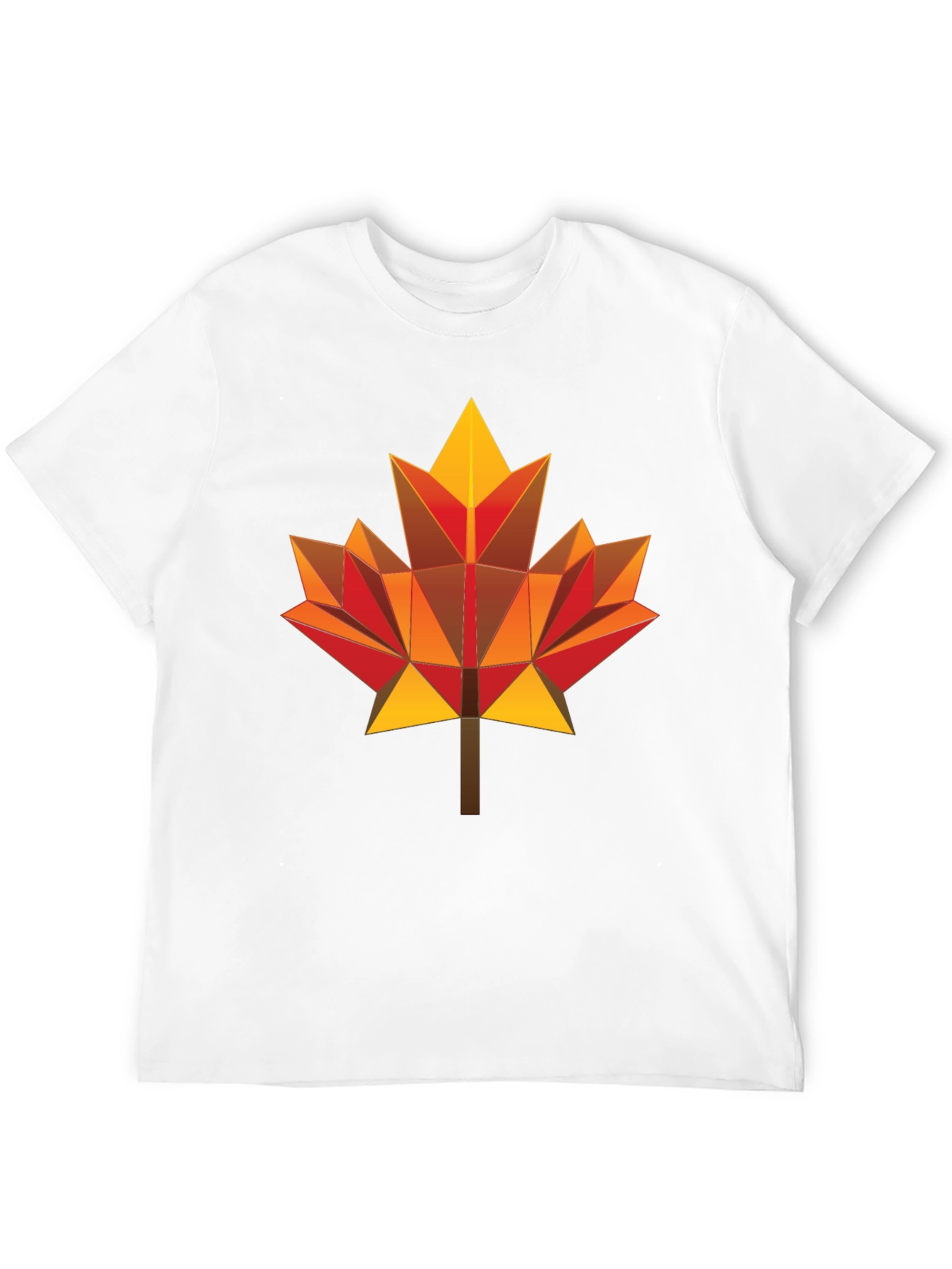 Geometric Maple Leaf Graphic Tee