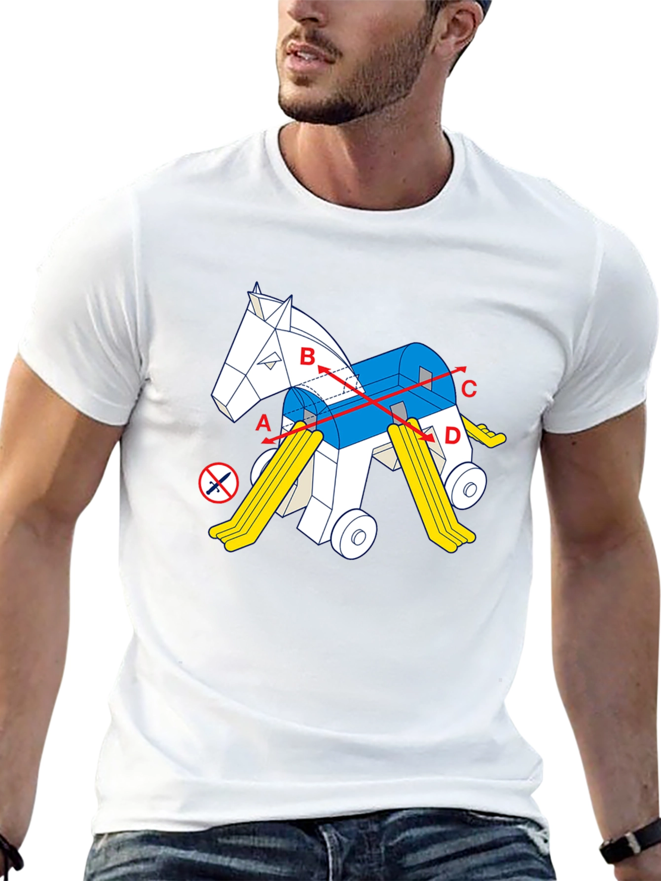 Novelty Horse Toy Diagram T-Shirt