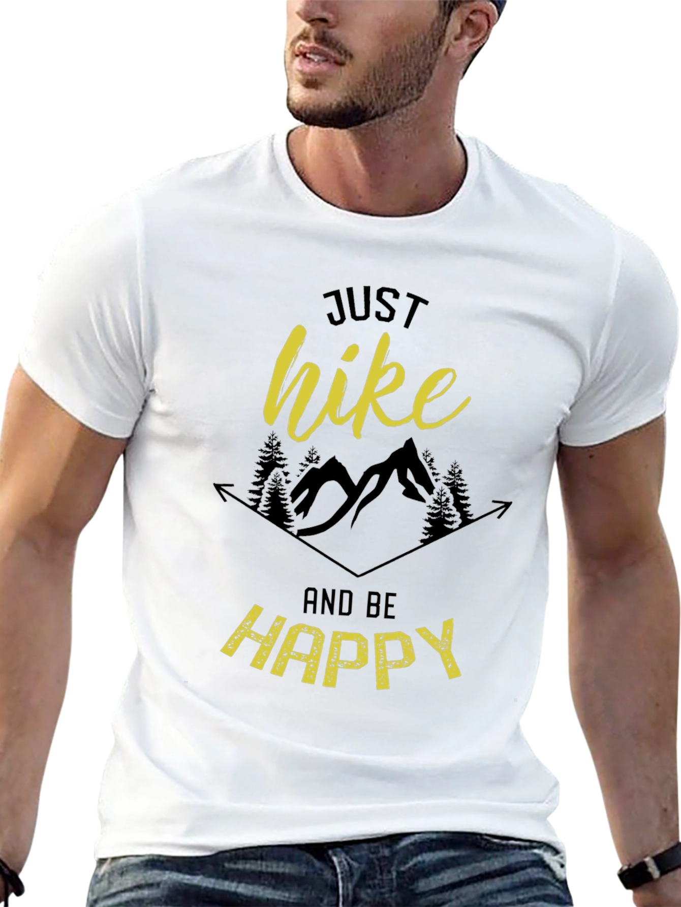 Just Hike and Be Happy Graphic T-Shirt