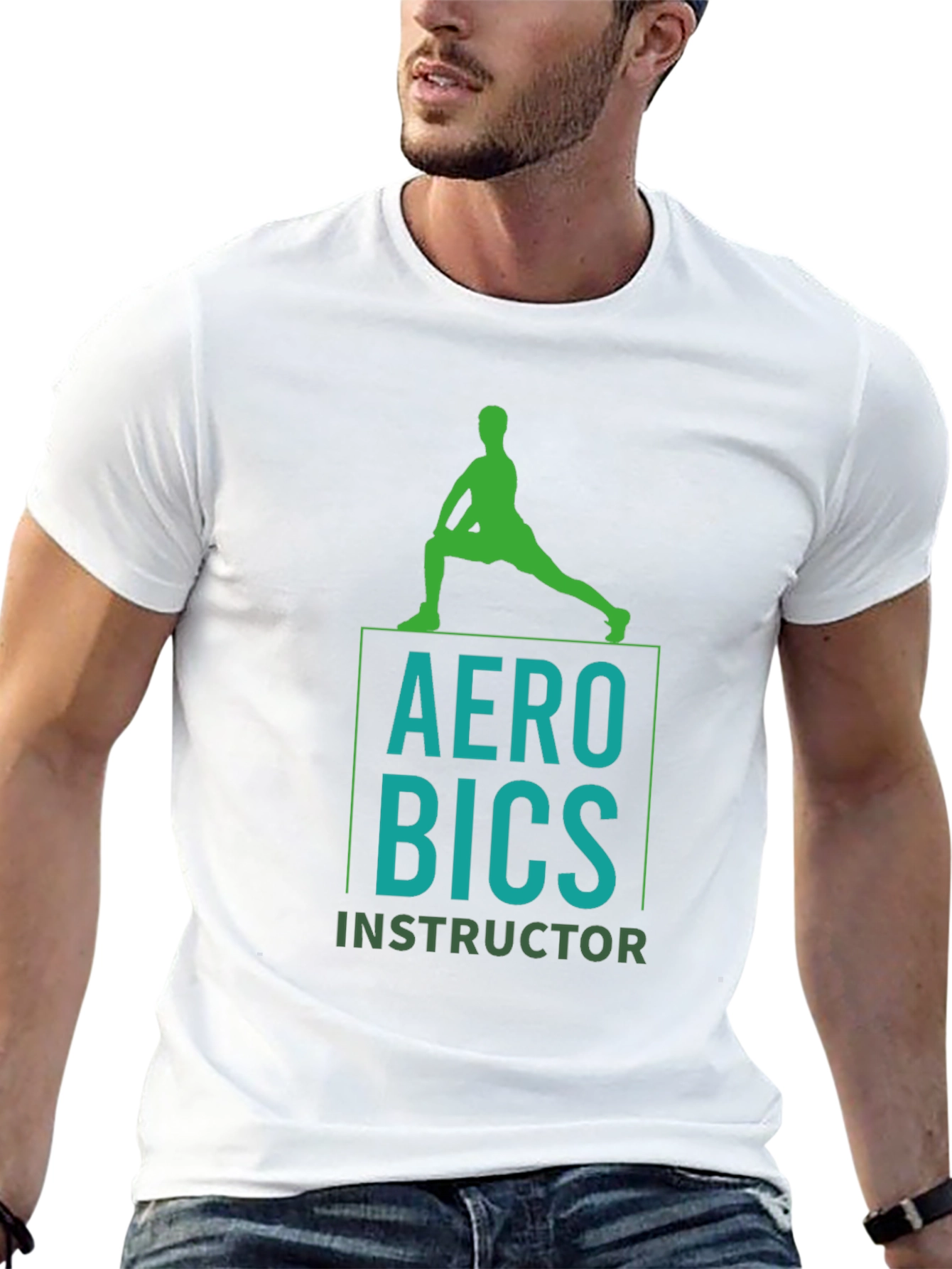 Aerobics Instructor Graphic Tee - Mens Black T-Shirt