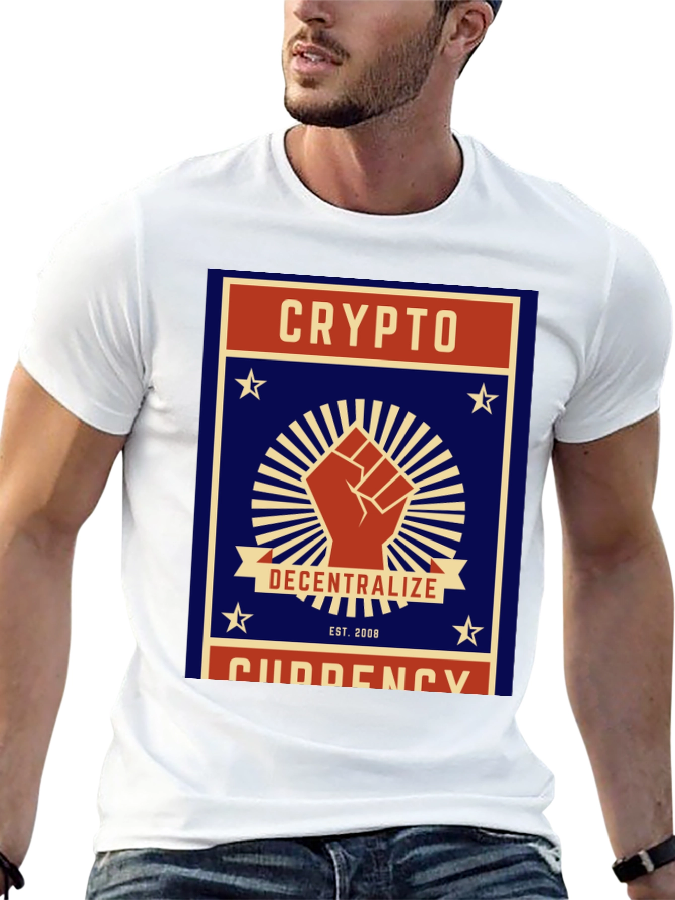 Crypto Decentralize T-Shirt - Black Cotton Graphic Tee
