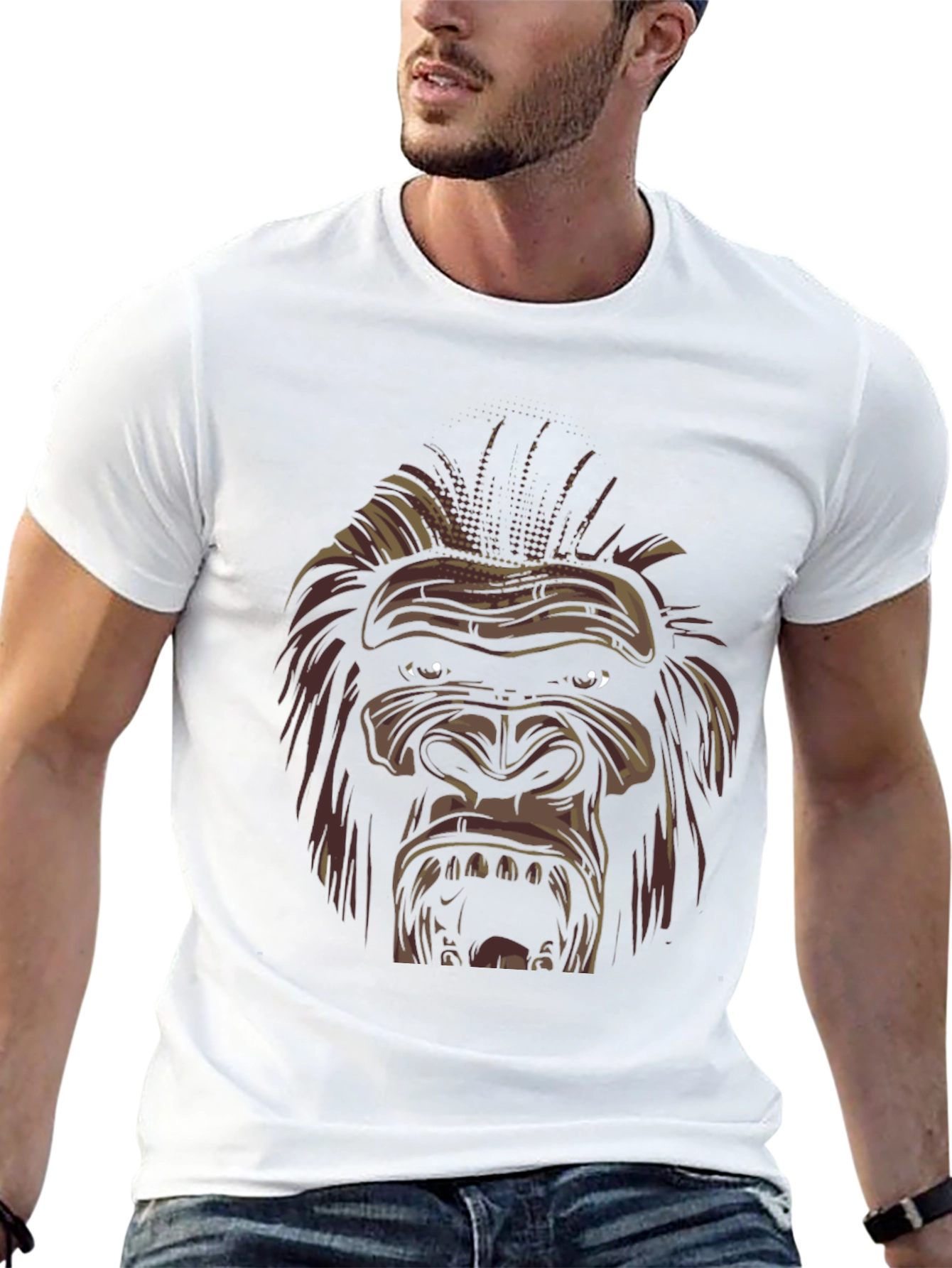 Cool Gorilla Graphic Tee - Black