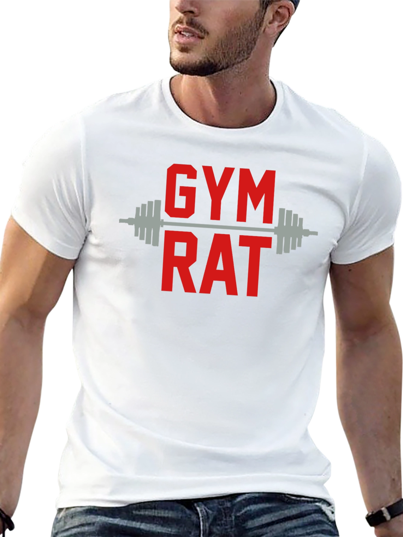 Gym Rat T-Shirt - Black Cotton Workout Tee
