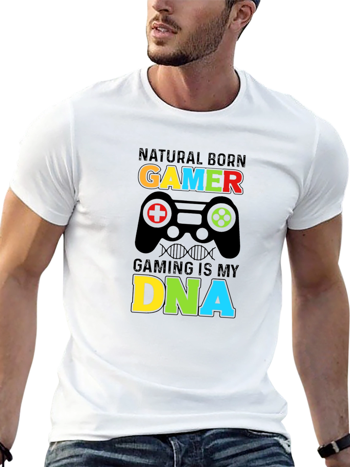 Natural Born Gamer T-Shirt - Gaming DNA