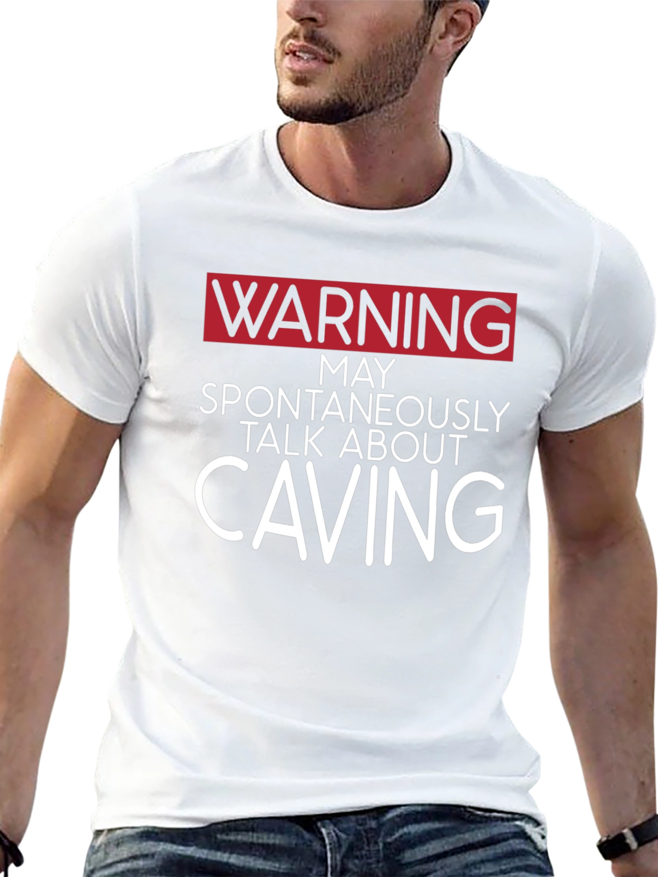 Warning May Spontaneously Talk About Caving T-Shirt