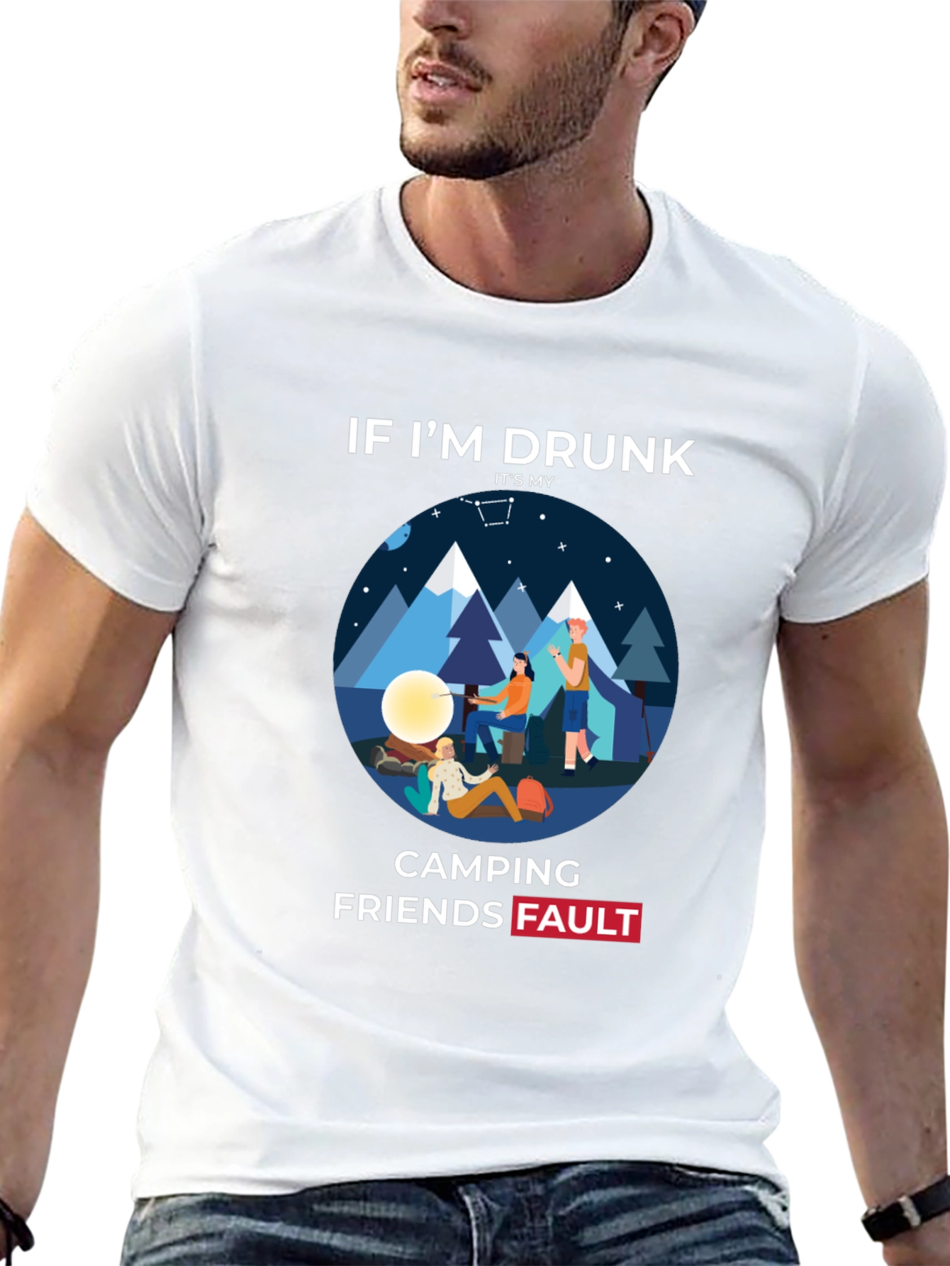 Funny Camping Friends Fault T-Shirt