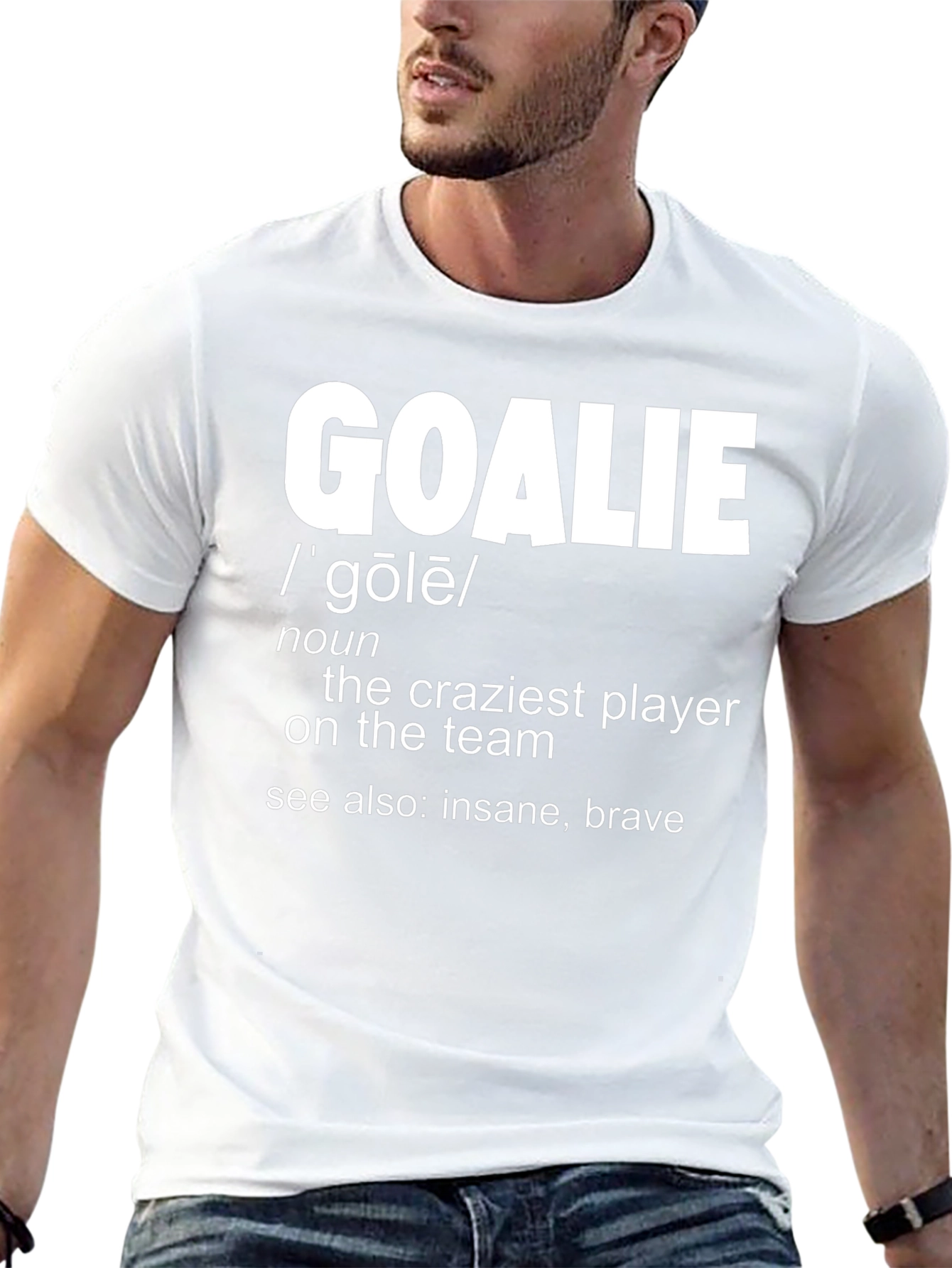 Goalie Definition T-Shirt - Crazy Hockey Player Tee