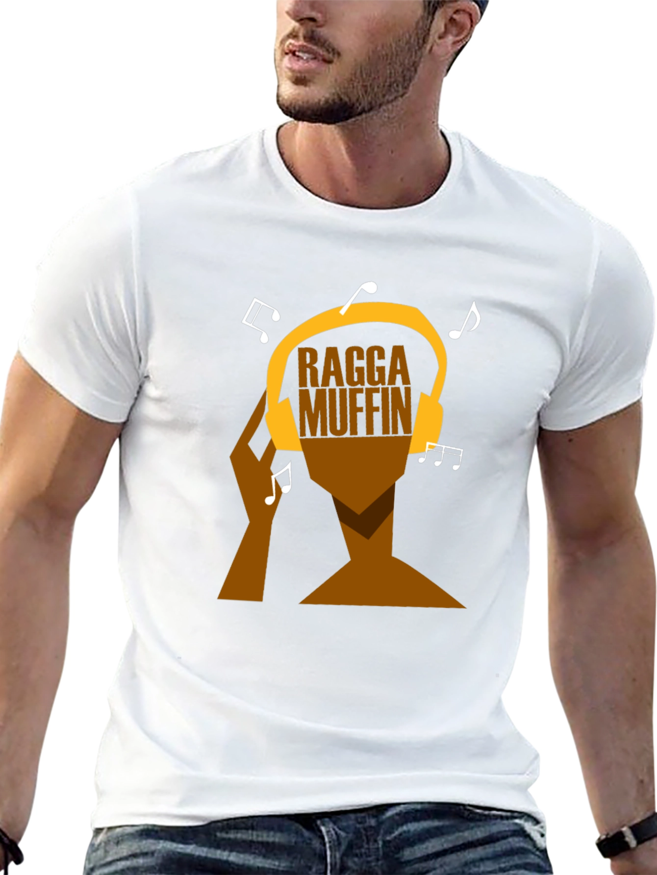 Ragga Muffin Graphic Tee - Black Cotton T-Shirt