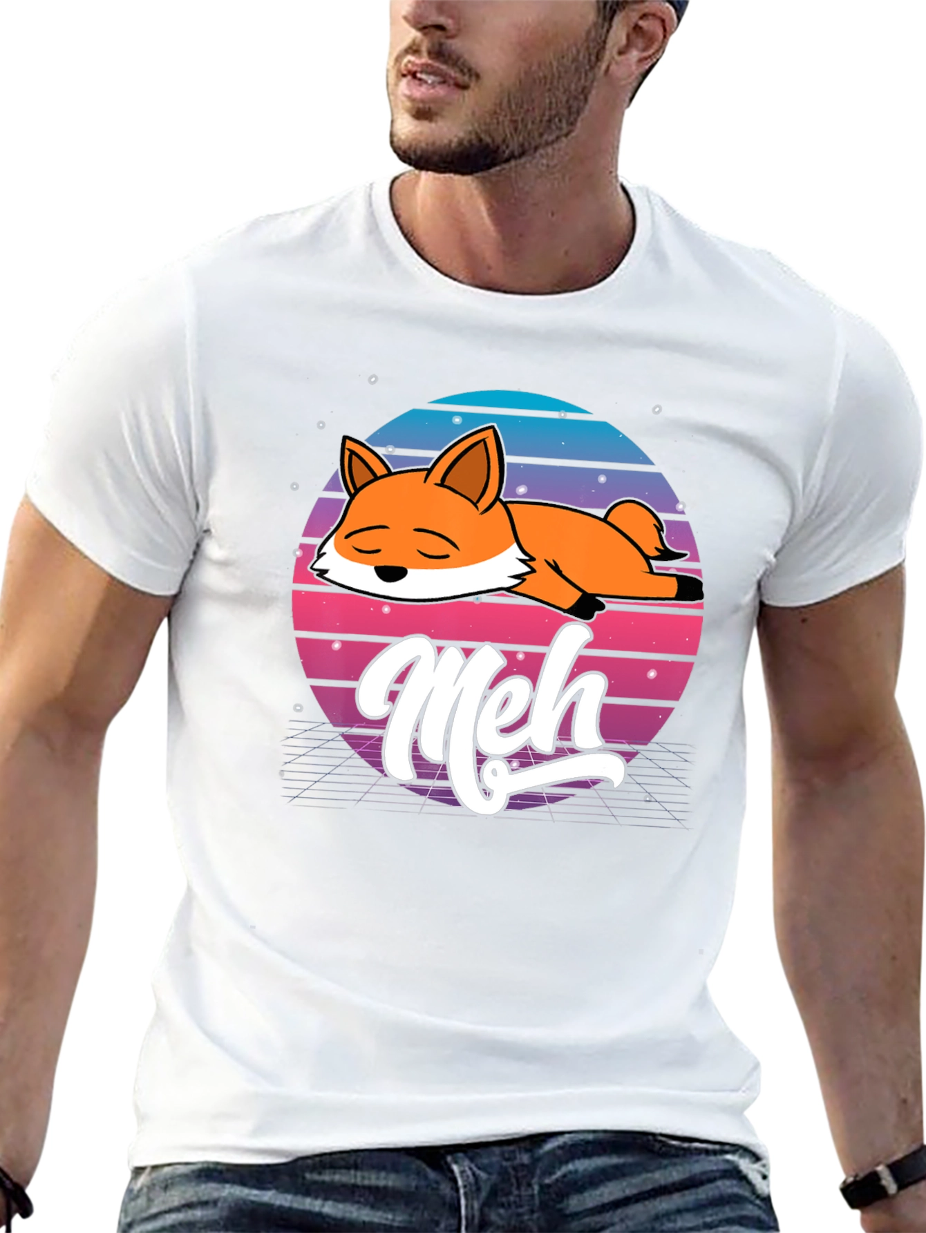 Meh Fox T-Shirt - Lazy Days