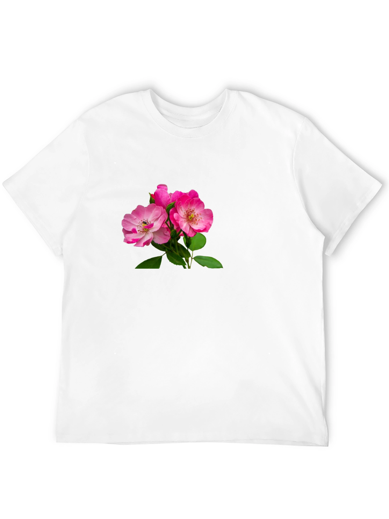 Floral Pink Rose Graphic T-Shirt
