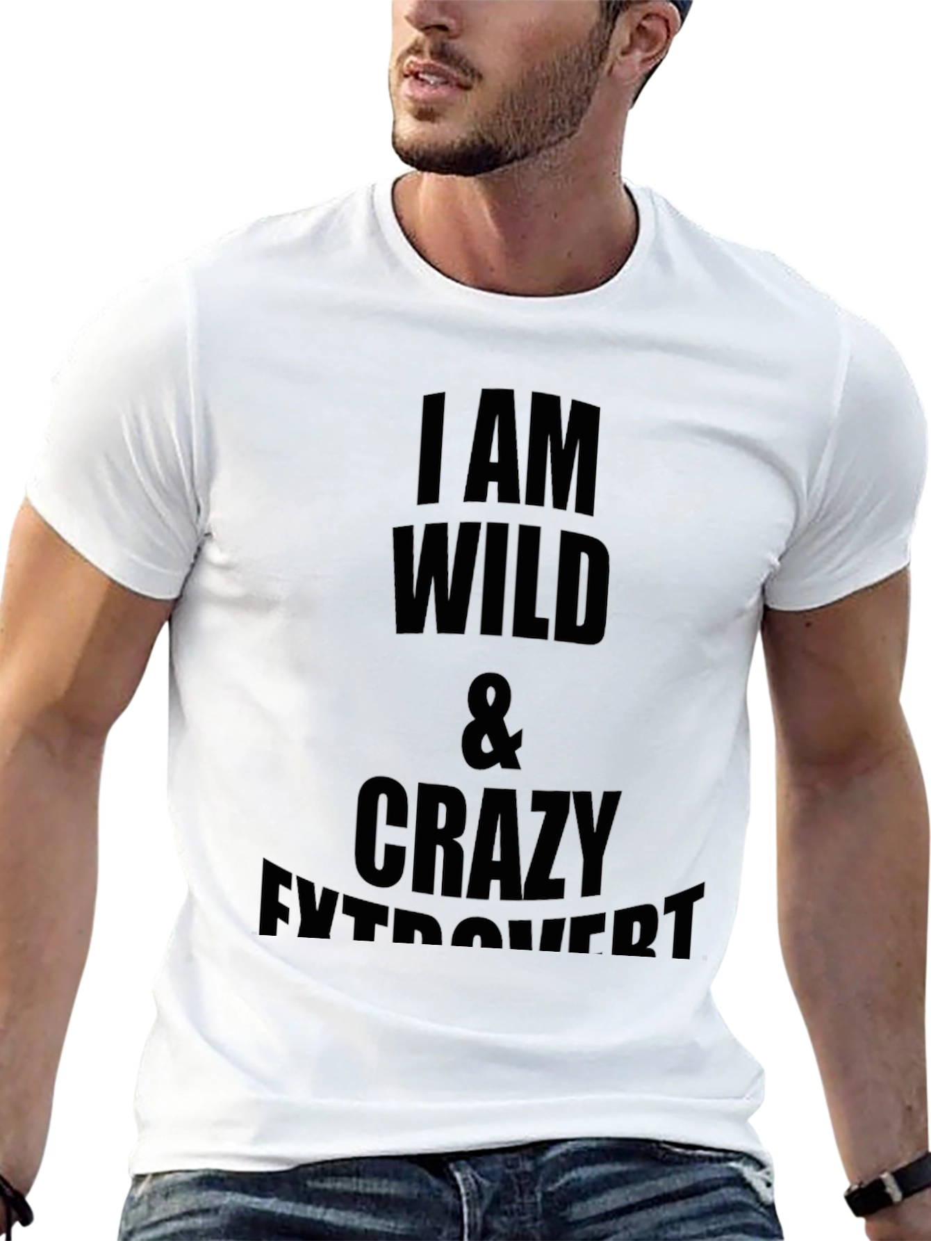 Wild & Crazy Introvert Mens Black T-Shirt