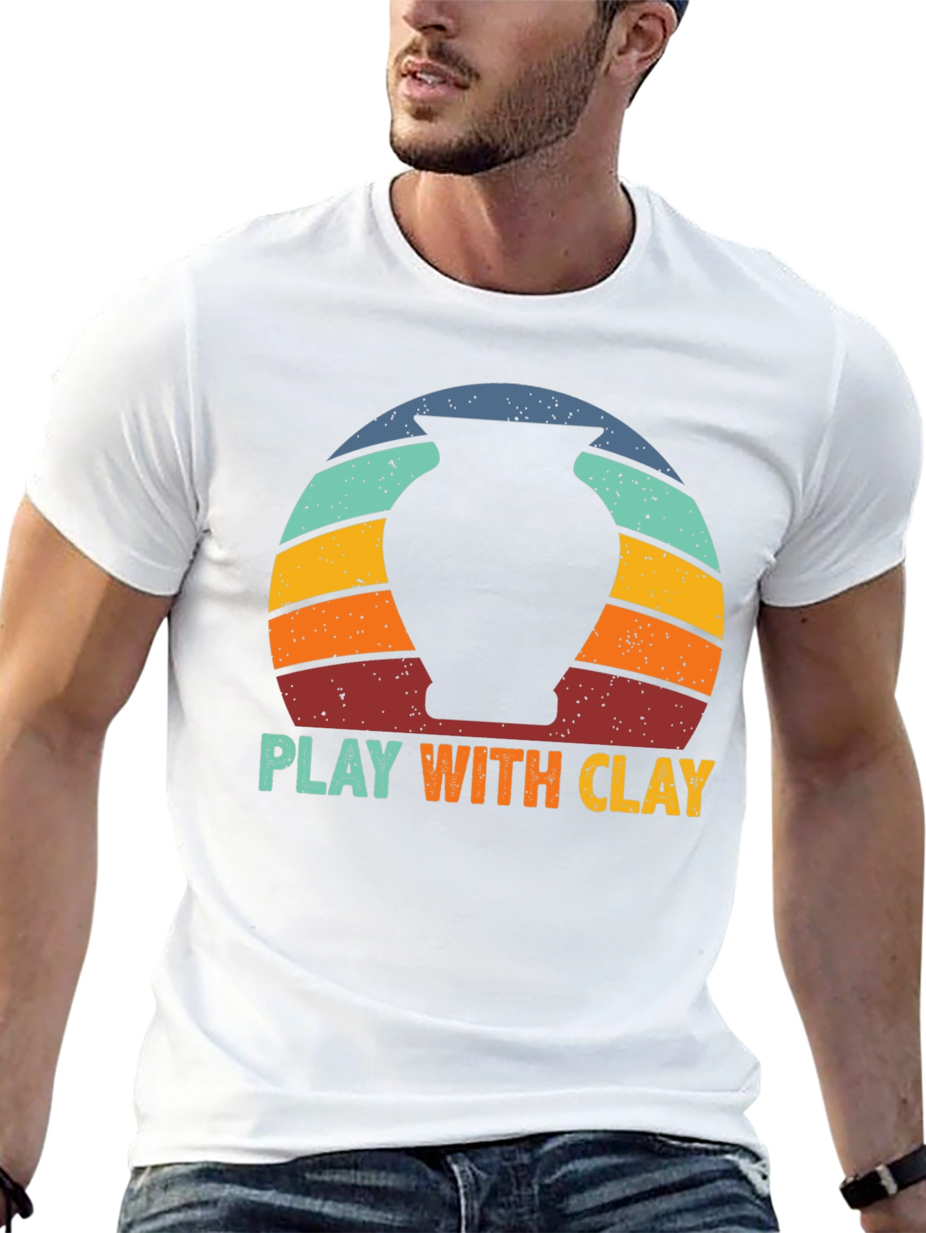 Play with Clay Retro Sunset Graphic Tee