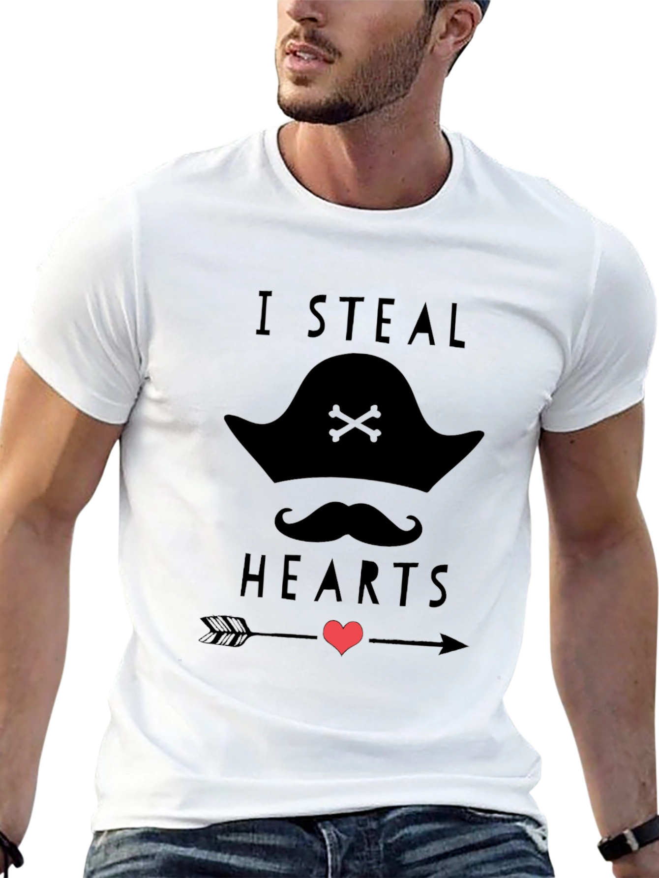 I Steal Hearts Pirate Graphic T-Shirt