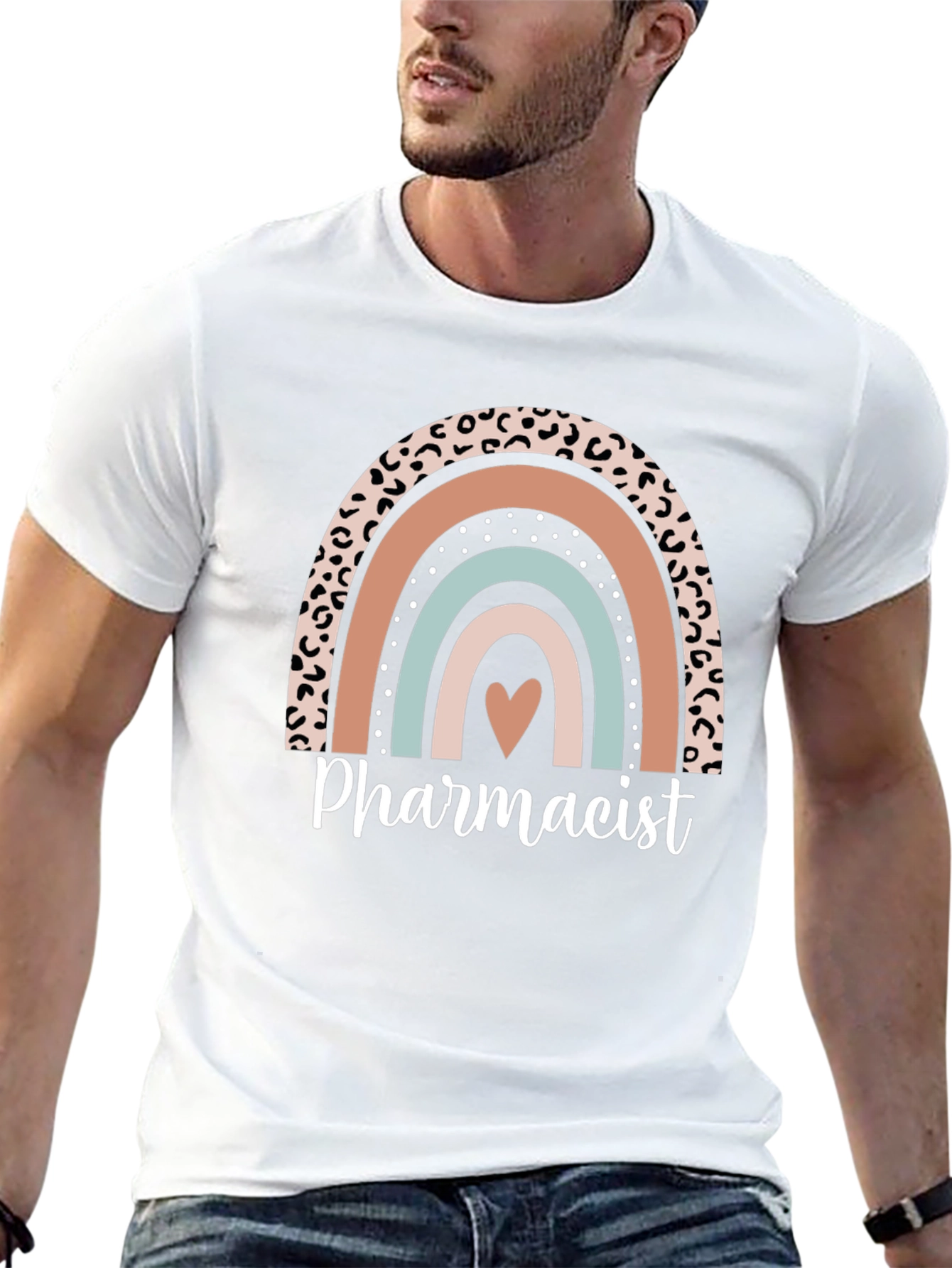 Pharmacist Rainbow Graphic T-Shirt - Casual & Cute