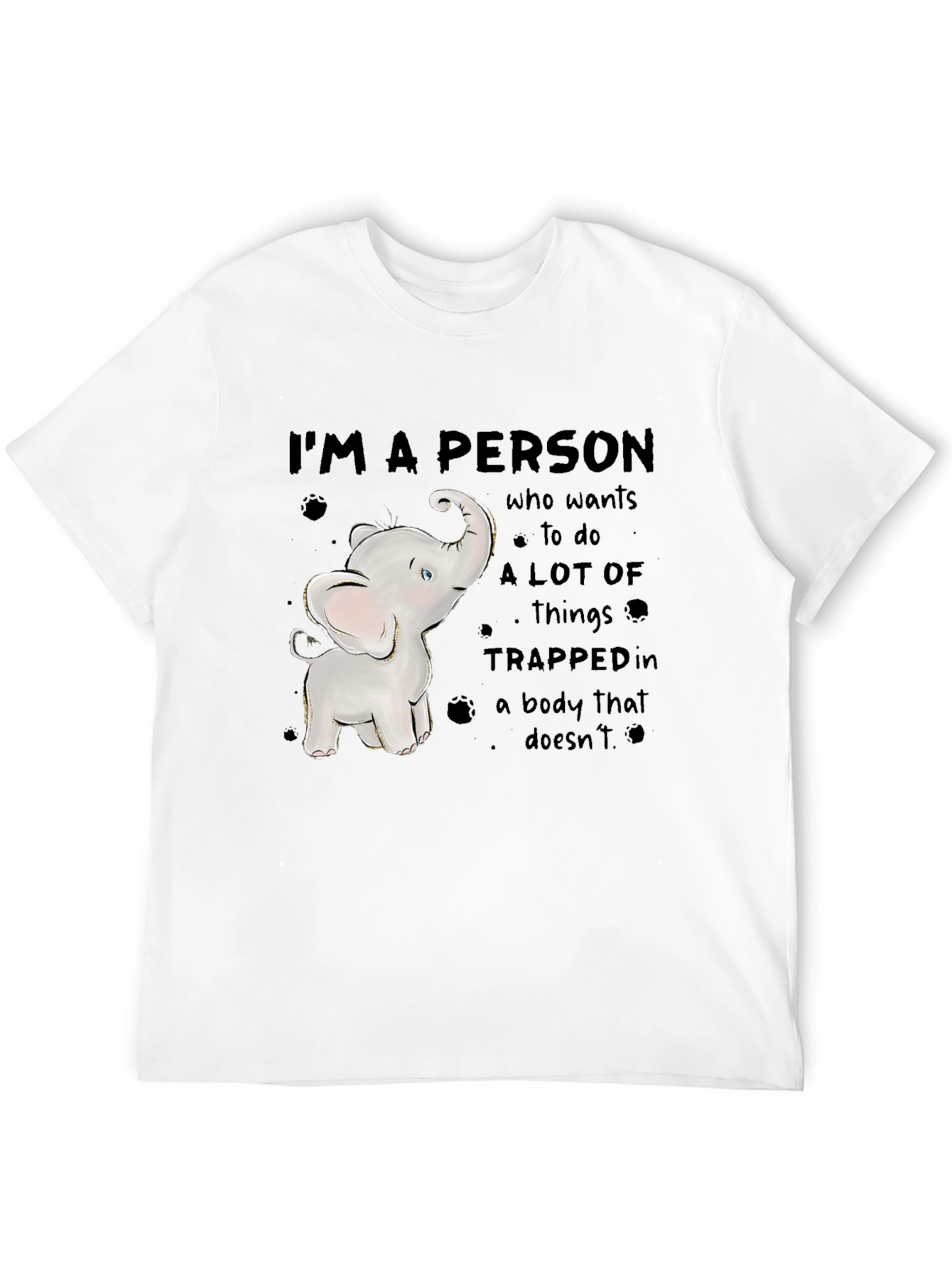Elephant Person T-Shirt - Trapped in Body Design
