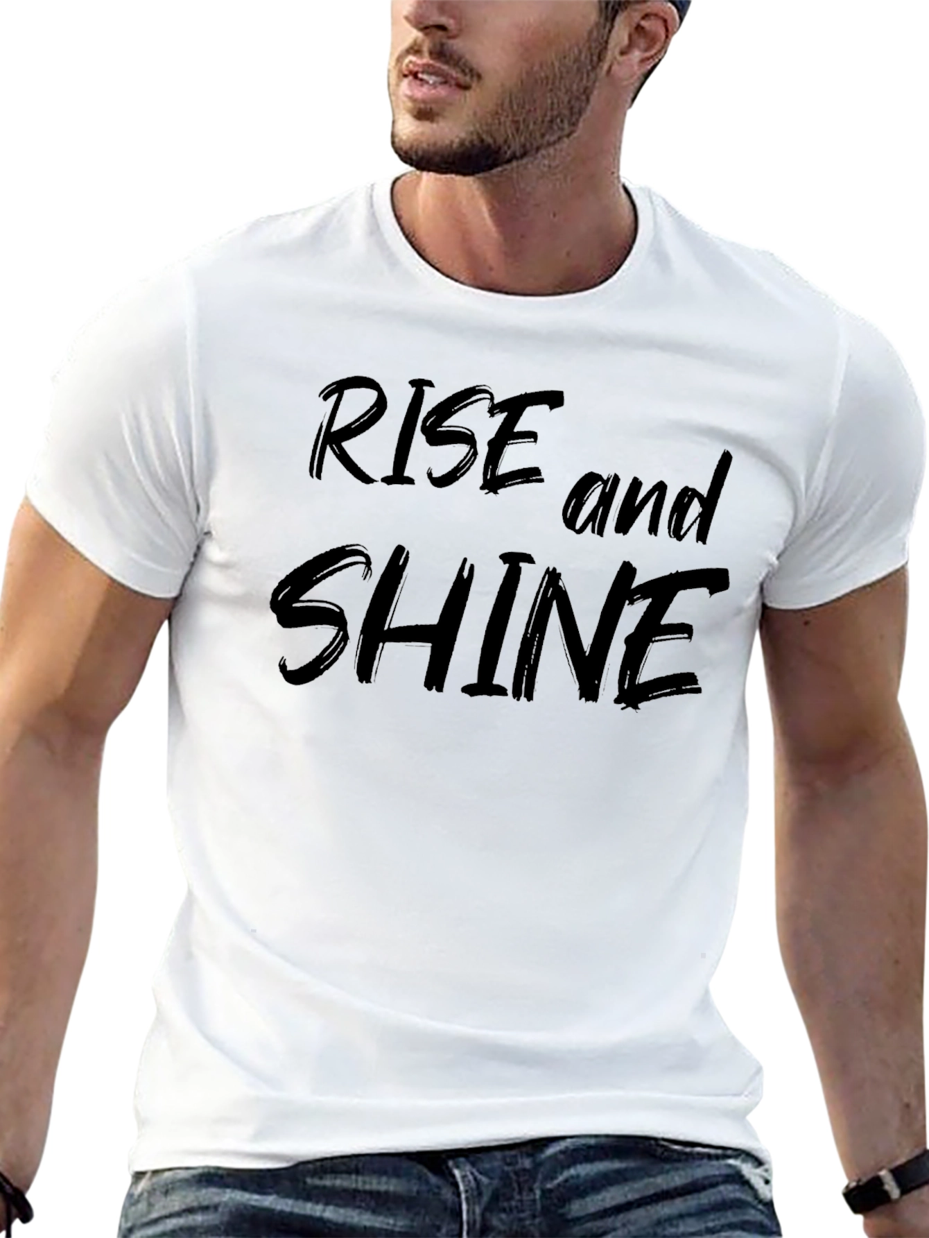 Rise and Shine Graphic Tee - Stylish Black T-Shirt