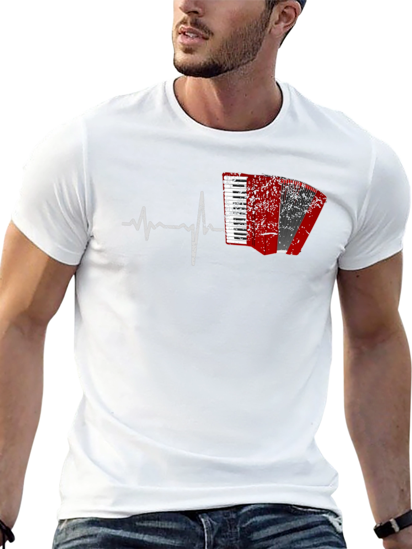 Accordion Heartbeat T-Shirt - Musician Tee