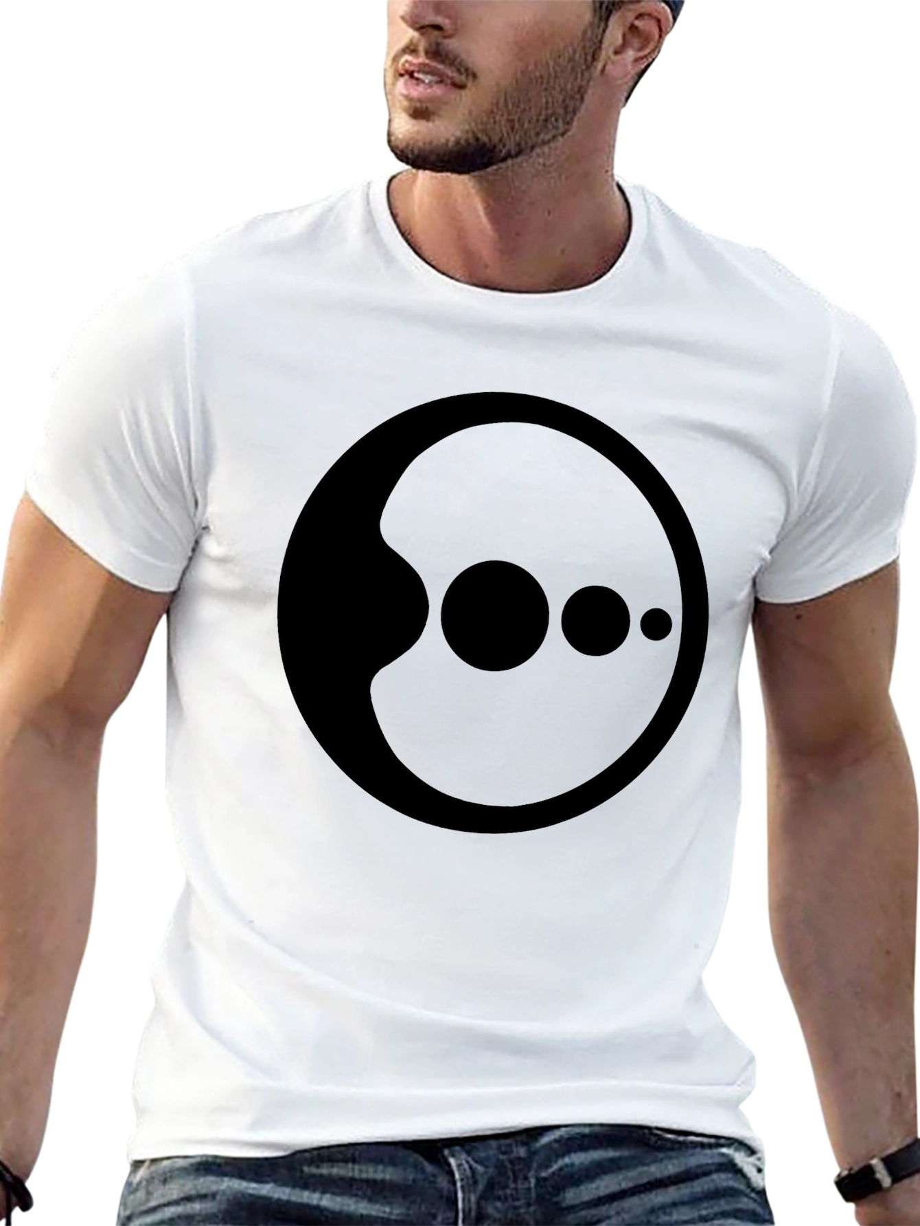 Abstract Graphic Black T-Shirt