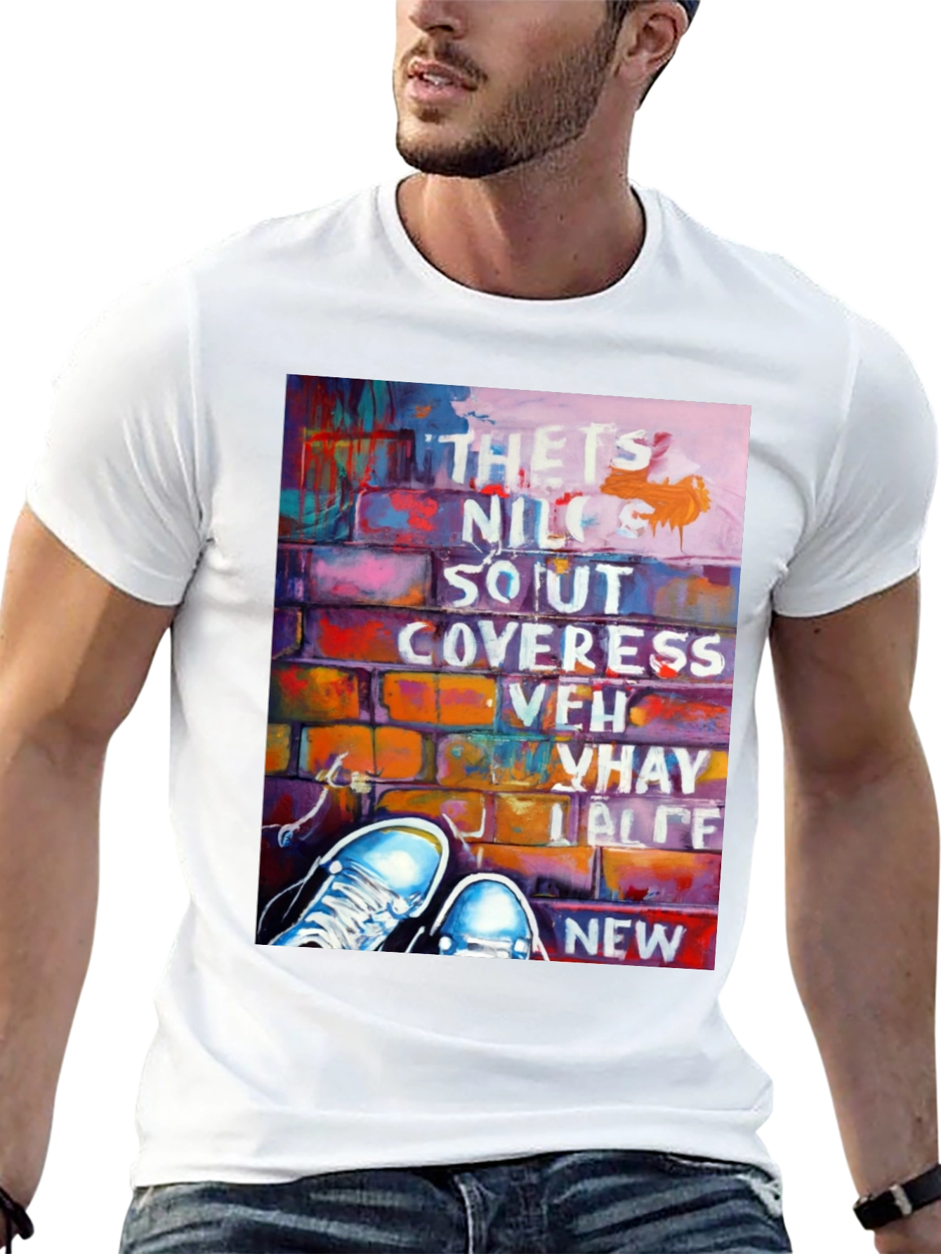 Urban Graffiti Brick Wall T-Shirt