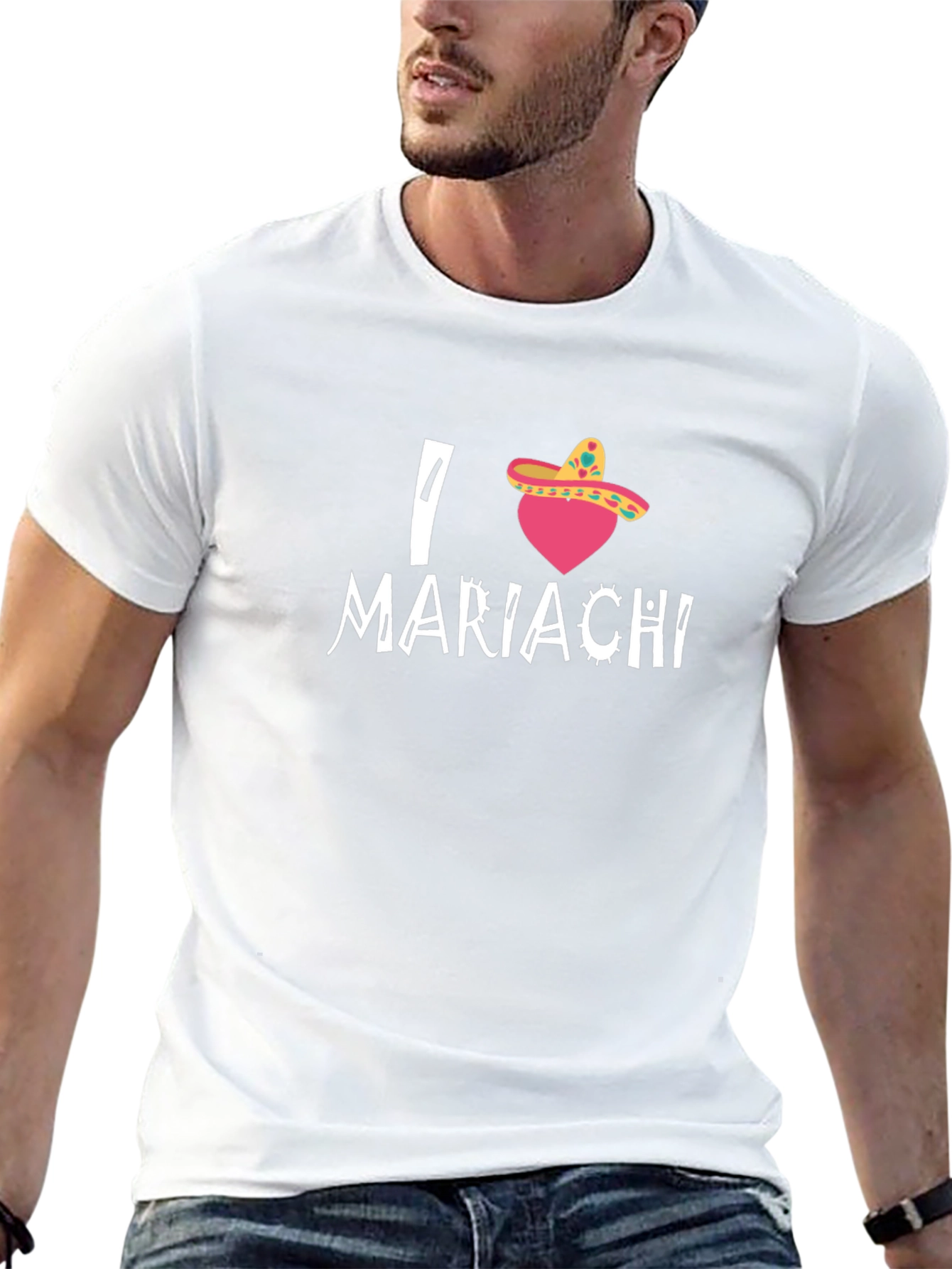 I Heart Mariachi Black T-Shirt